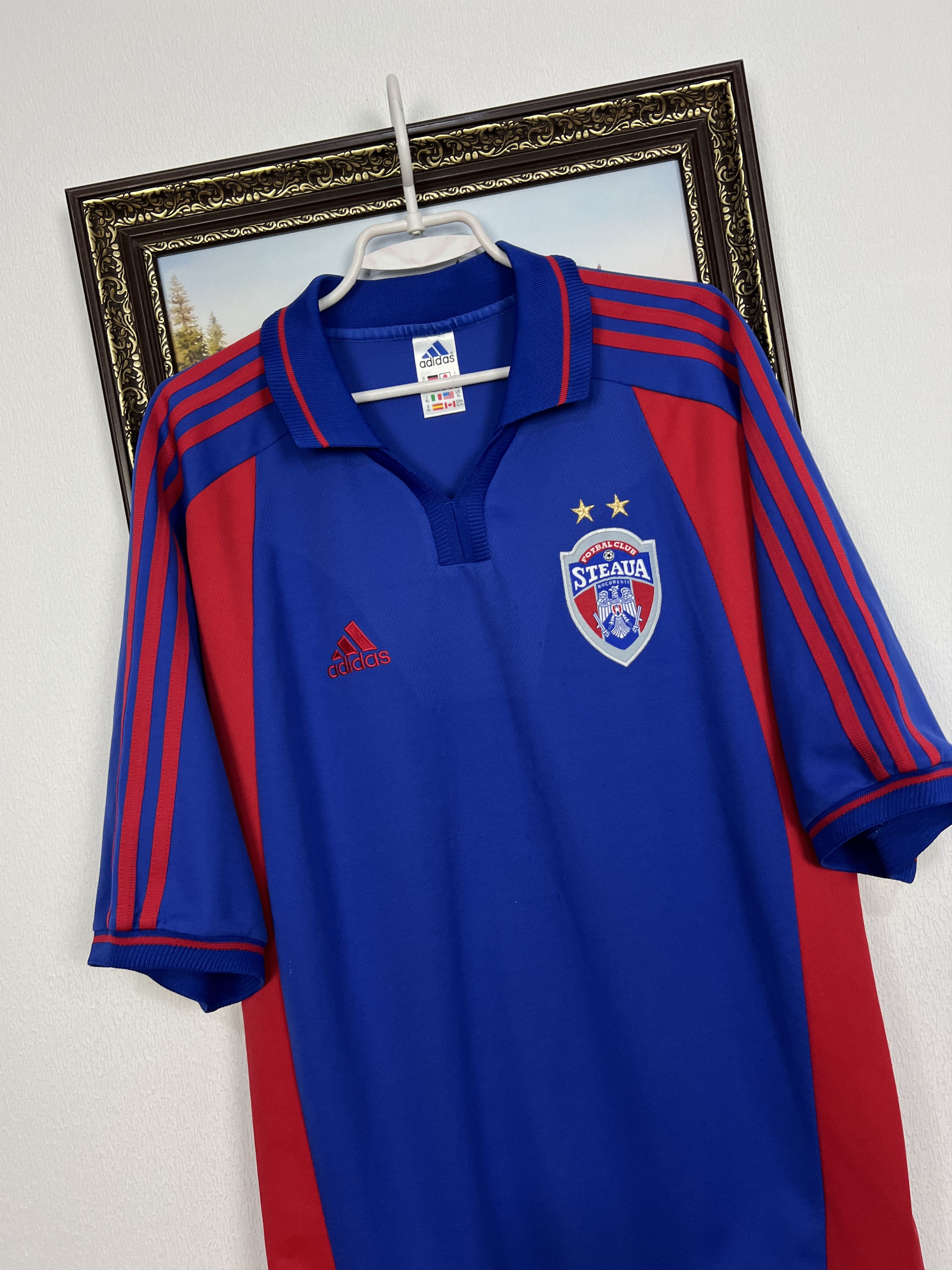 Adidas CSA Steaua Bucuresti football shirt 2000 Soccer Adidas Size US XL / EU 56 / 4 - 5 Thumbnail
