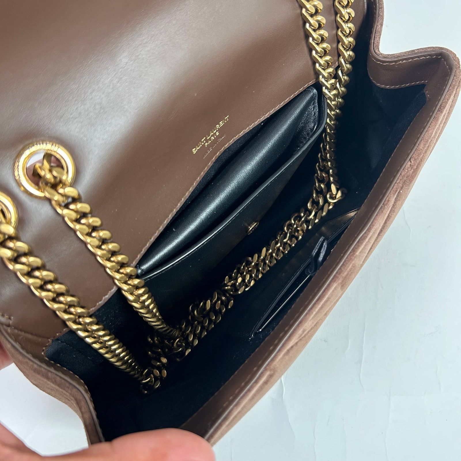 Saint Laurent Paris Saint Laurent Small Matelasse LouLou Suede Bag Size ONE SIZE - 6 Thumbnail