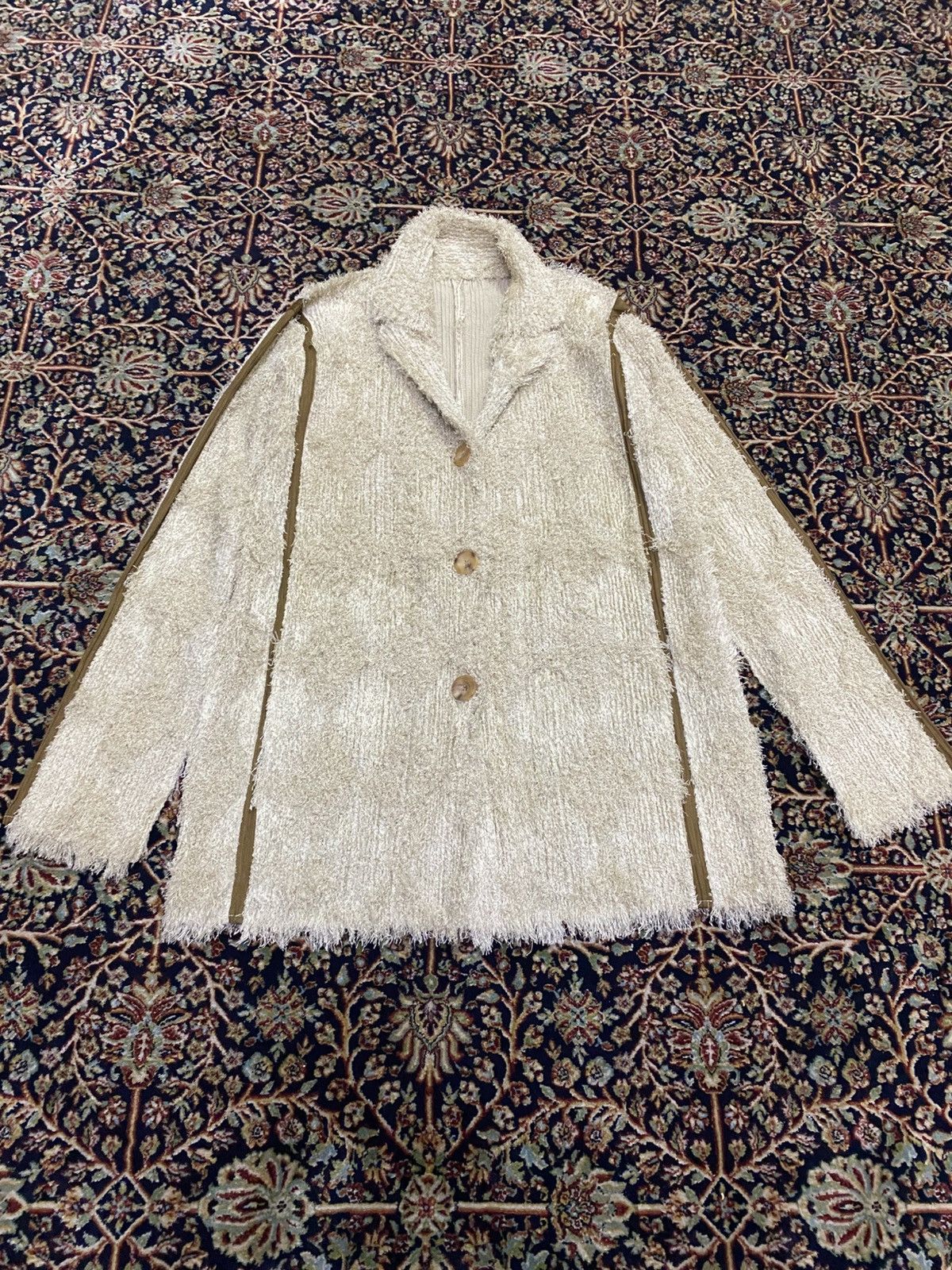 Issey Miyake ISSEY MIYAKE PLEATS PLEASE HAIRY LACES JACKET Size US S / EU 44-46 / 1 - 2 Thumbnail