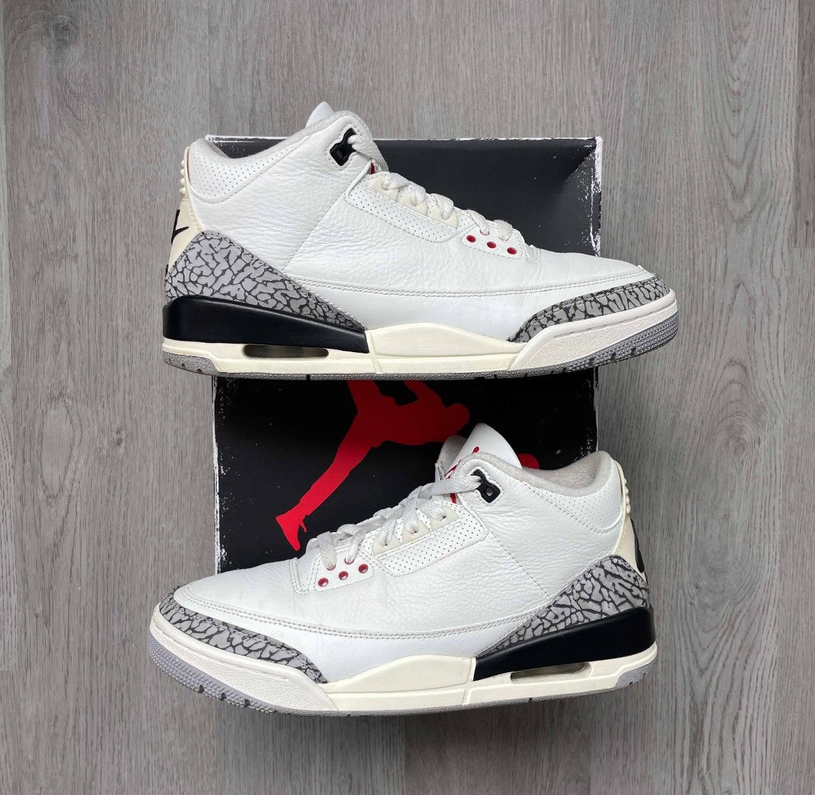 Pre-owned Jordan Nike Size 9.5 - Nike Air Jordan 3 Retro White Cement Reimagine Shoes