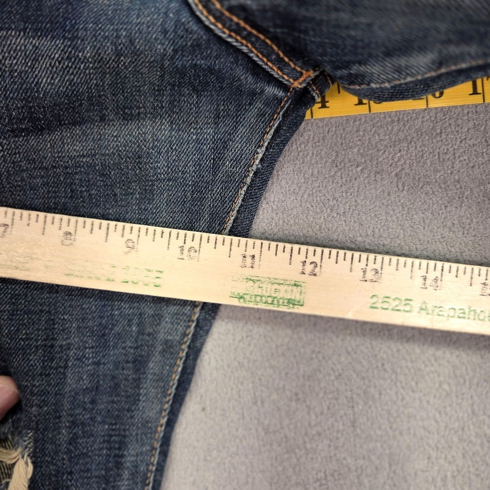 Edwin Edwin Jeans Mens Selvedge Blue Destroyed Straight Baggy Japan 505SX Fits 27x30 Size US 27 - 6 Thumbnail