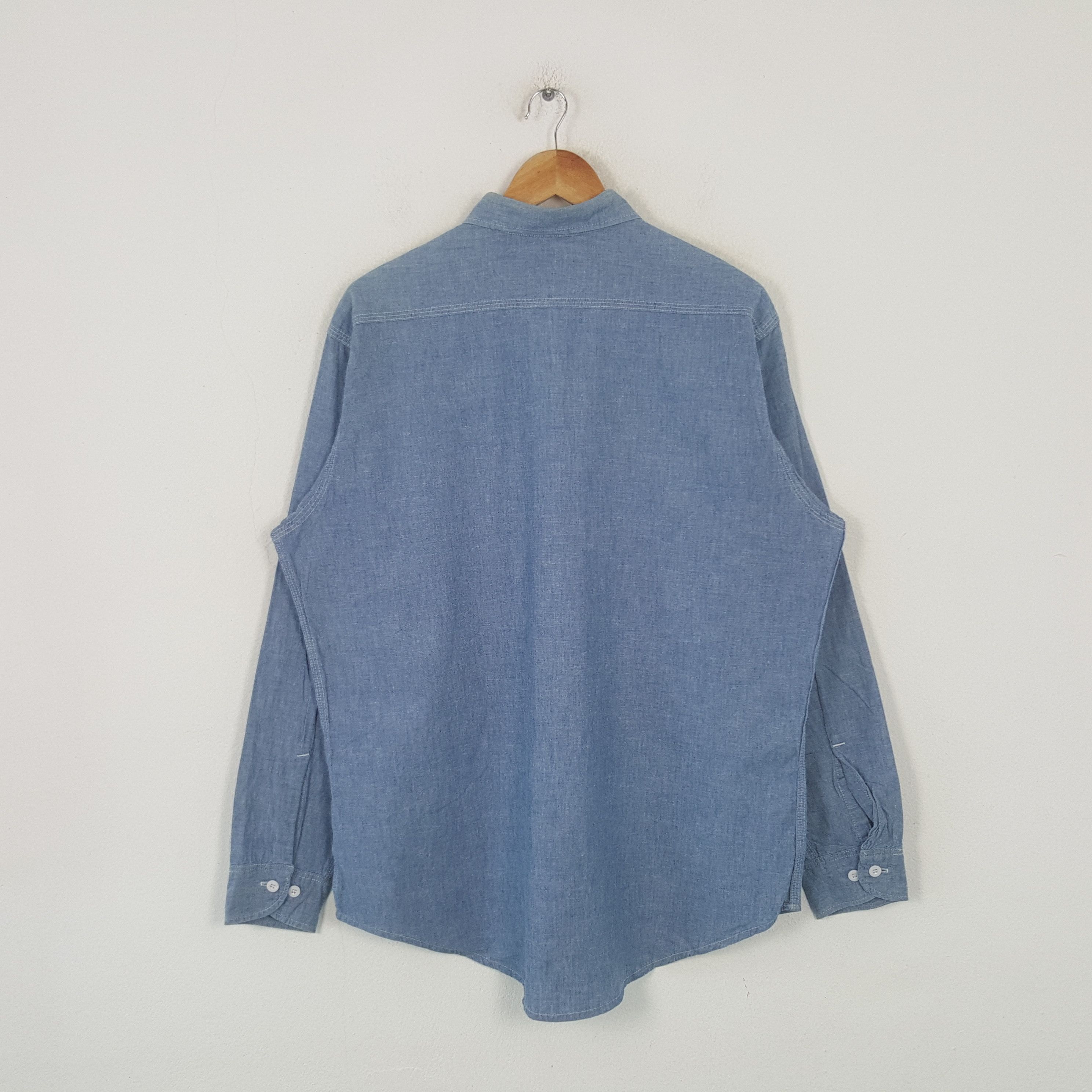 Big Mac Vintage Big Mac Chambray Denim Shirt Button Up RR11 Size US XXL / EU 58 / 5 - 3 Thumbnail