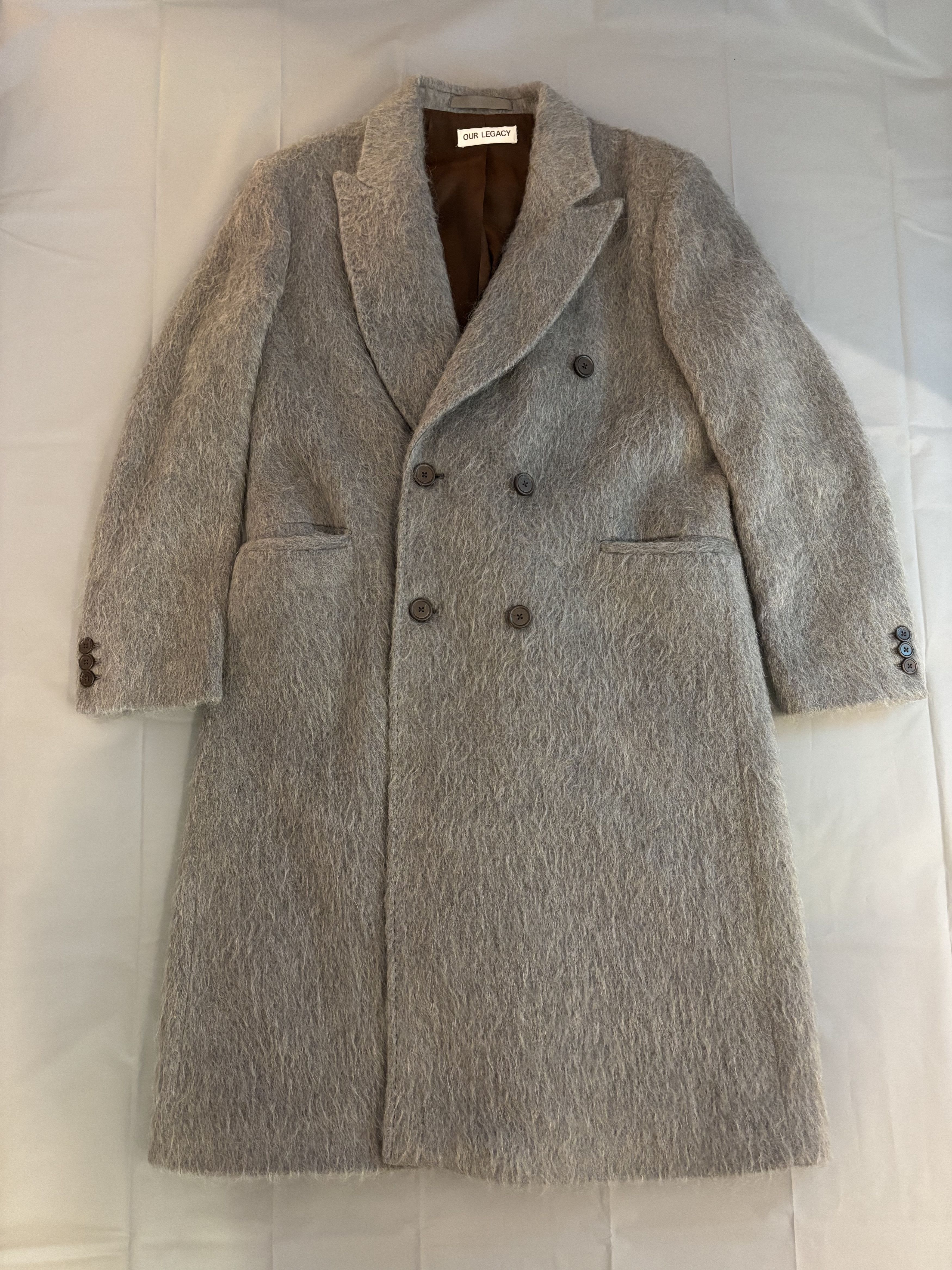 Veste manteau long Our Legacy Whale coat grise en tbe