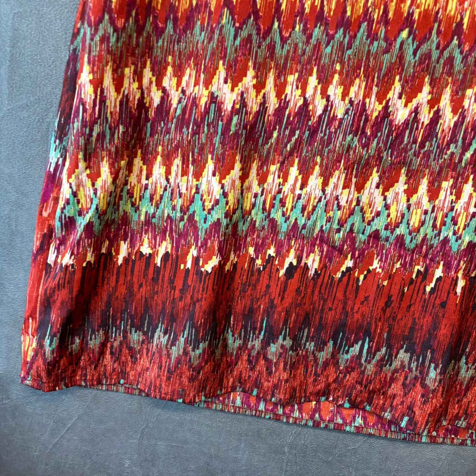 Other Lily Rose XL Multicolor Ikat Print Bow Back Dress Boho Size XL / US 12-14 / IT 48-50 - 6 Thumbnail
