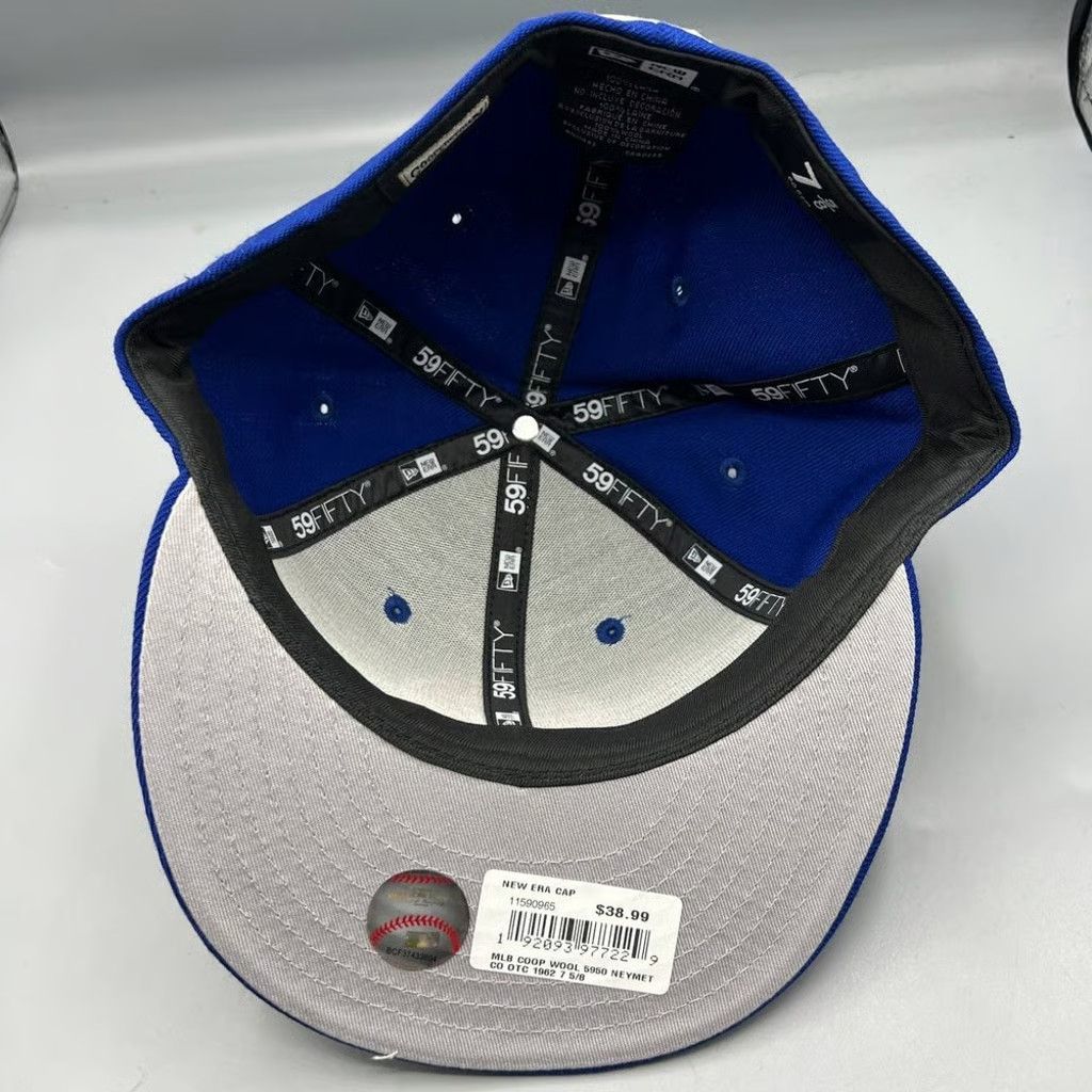 New Era New York Mets Hat Men 7 5/8 59Fifty New Era Fitted Cap New Size ONE SIZE - 4 Thumbnail