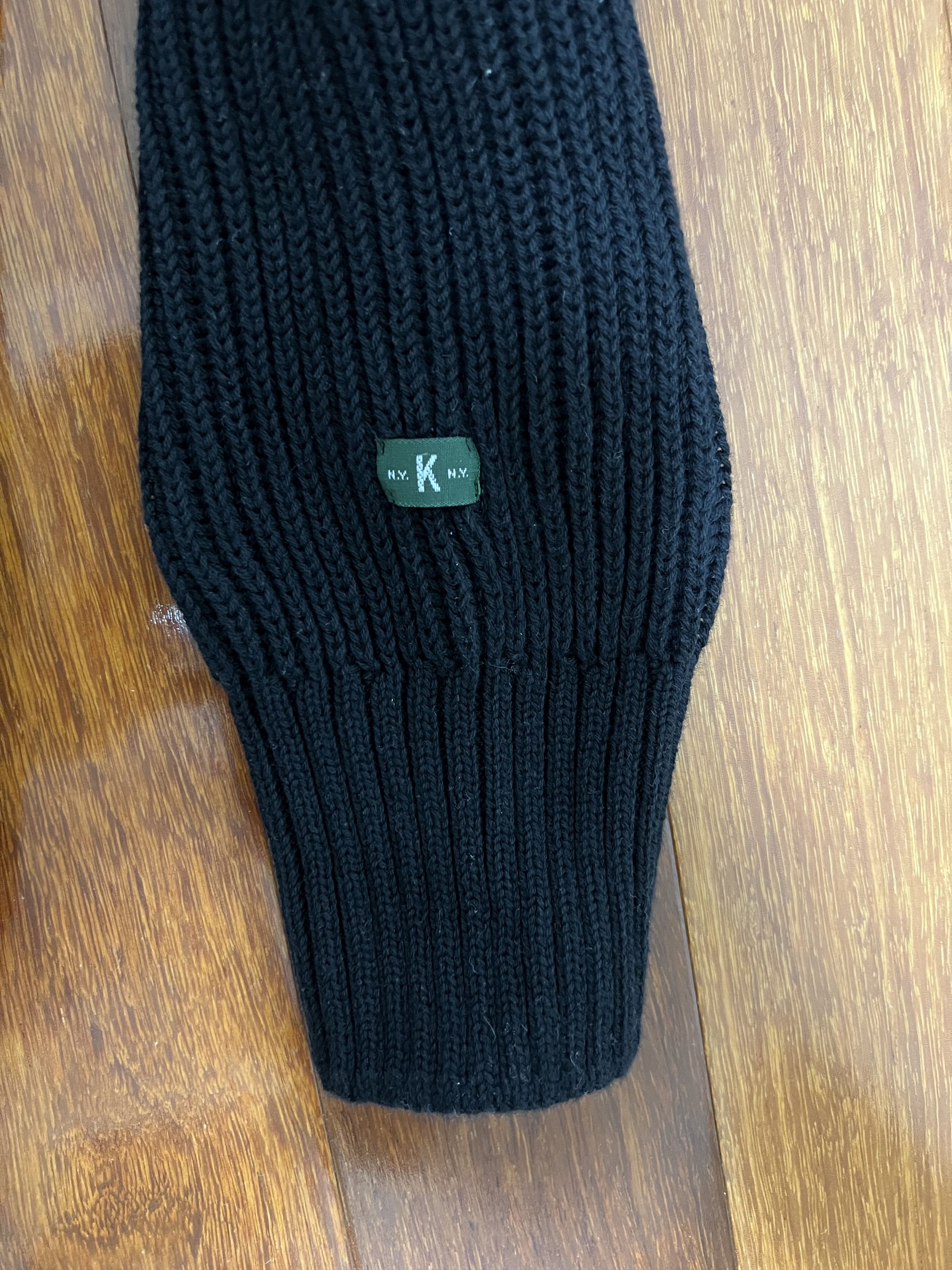 Knickerbocker Mfg Co 💚 Knickerbocker Heavy Rib Cotton Sweater Black Medium NEW Size US M / EU 48-50 / 2 - 7 Thumbnail