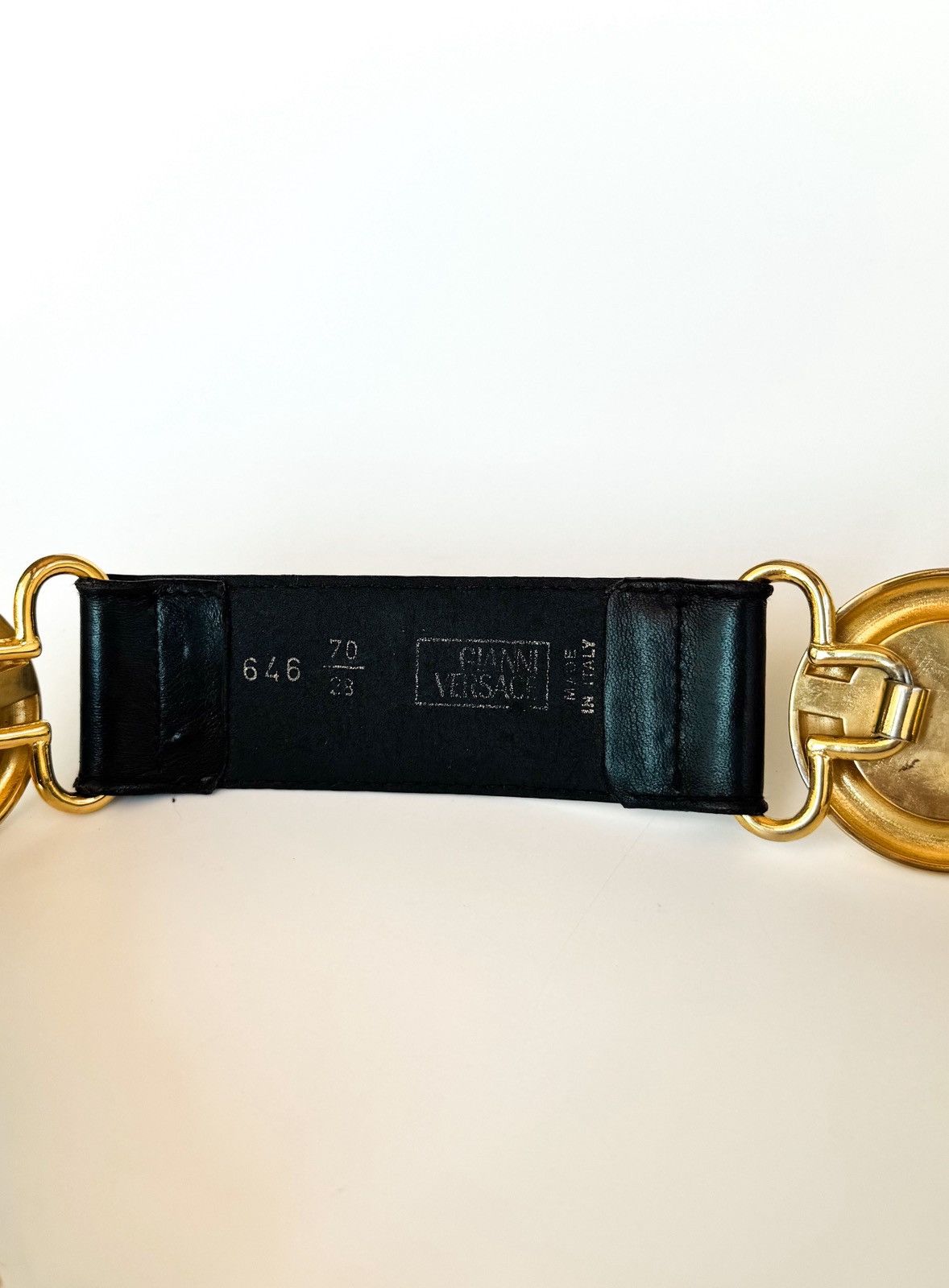 Versace Gianni Versace black leather belt Medusa head 4 buckles Size ONE SIZE - 11 Thumbnail