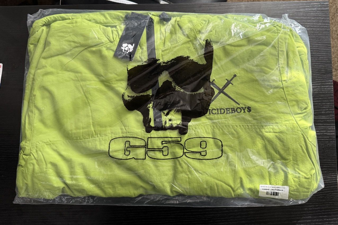 G59 Records $uicideboy$ Razor V Shelter Jacket Safety Green Size US XL / EU 56 / 4 - 3 Thumbnail