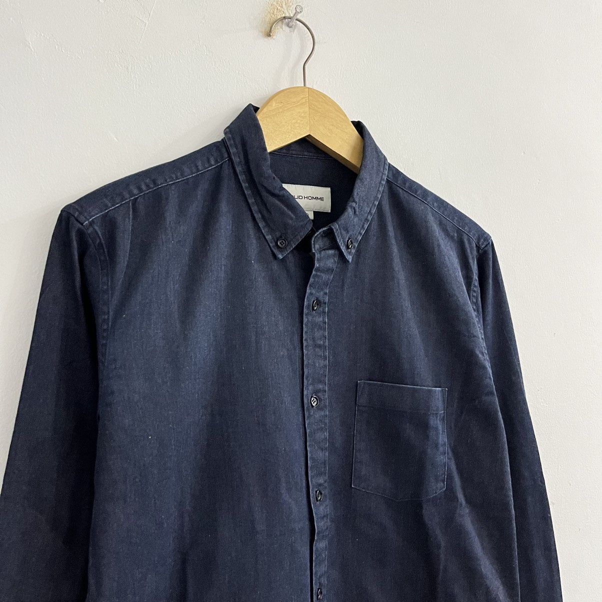 Solid Homme Solid Homme Woyoungmi Dark Navy Button Up Shirt Size US M / EU 48-50 / 2 - 3 Thumbnail