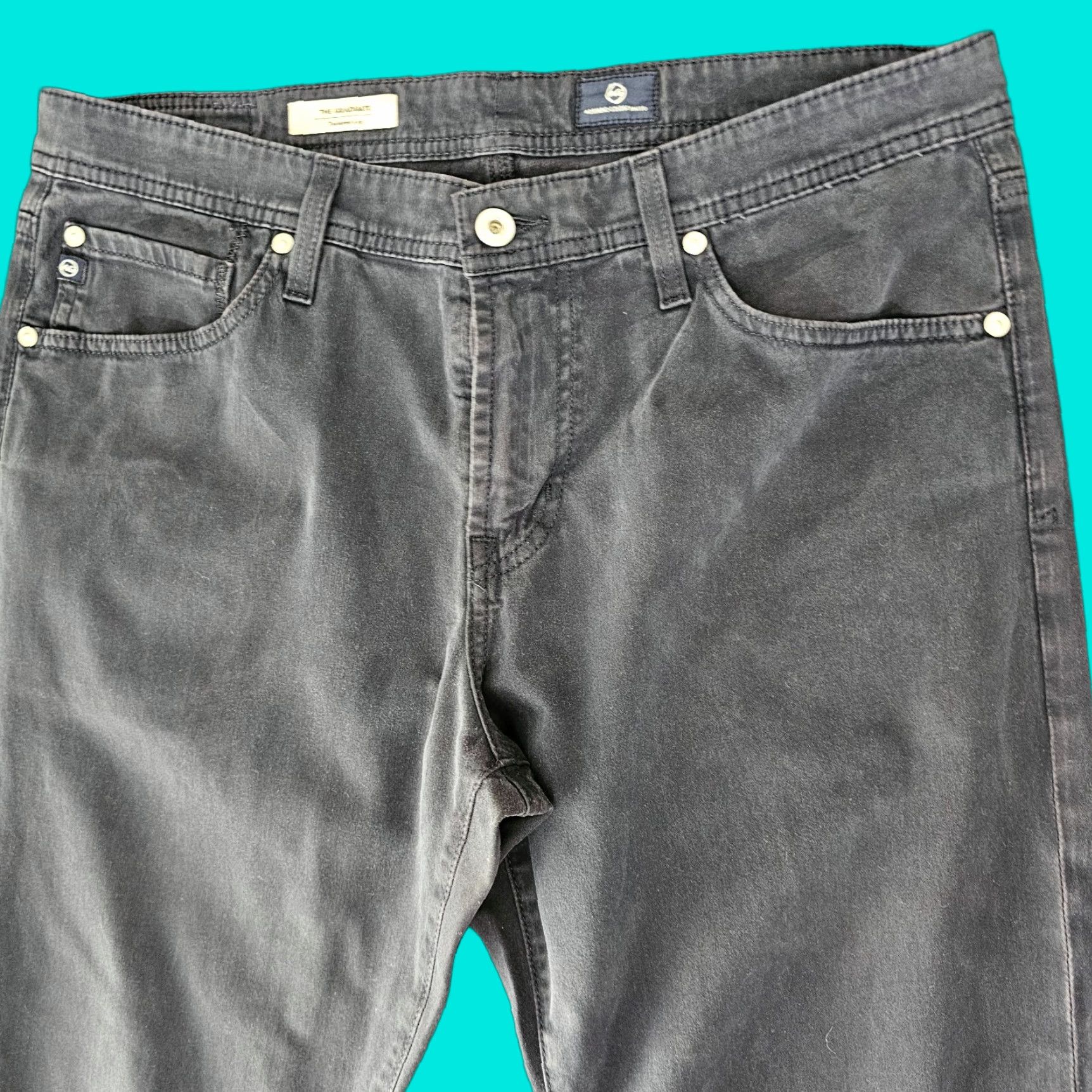 Vintage VINTAGE AG Adriano Goldschmied The Graduate Tailored Leg Men's Jeans 34x34 Size US 33 - 1 Thumbnail