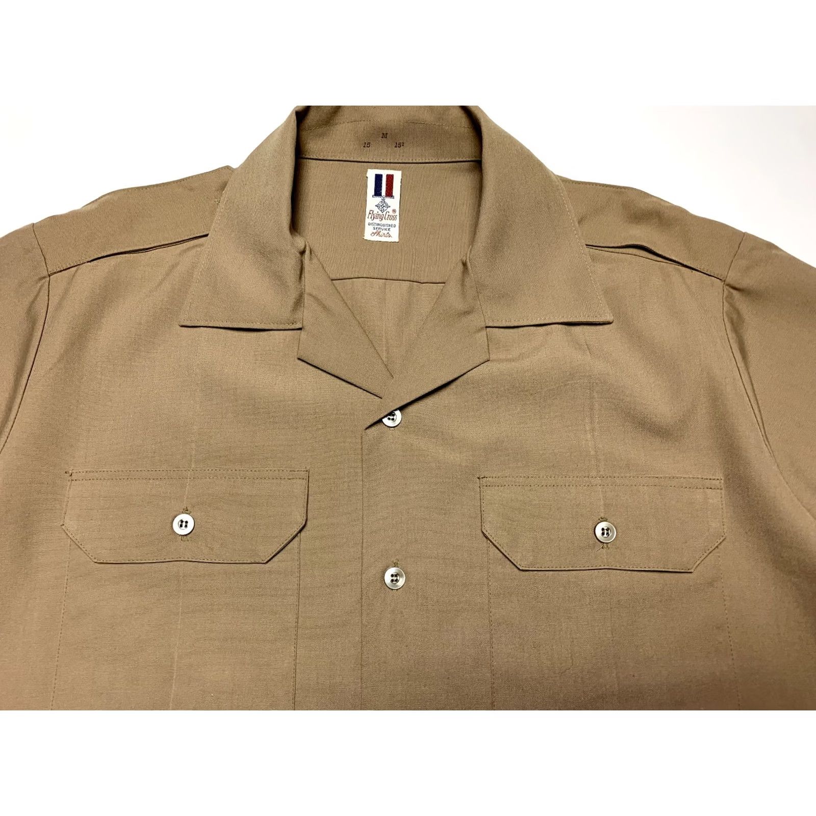 Vintage Flying Cross Uniform Short Sleeve Shirt Medium Green Military Shirt Small Profile Shirt Mens Medium Size US M / EU 48-50 / 2 - 5 Thumbnail