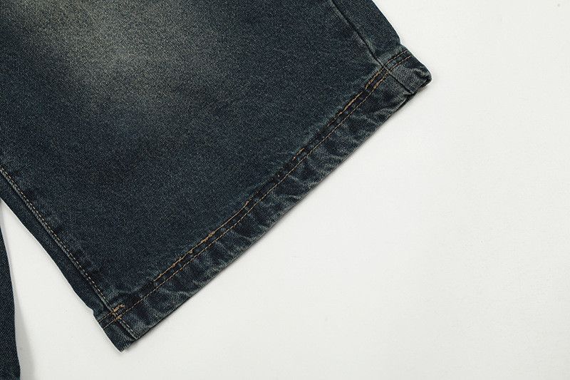 Vintage American Retro Street Loose-Fit Distressed Denim Shorts Size US 32 / EU 48 - 5 Thumbnail