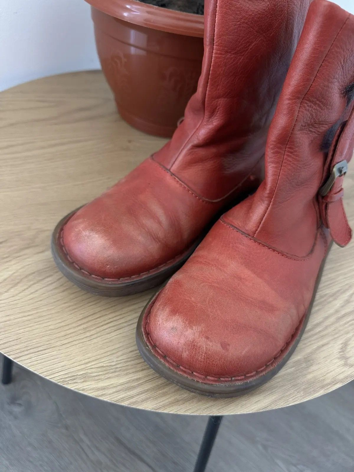 Dr. Martens Vintage Dr Martens Soft Leather Slouch Red Boots Size US 5 / EU 37 - 10 Thumbnail