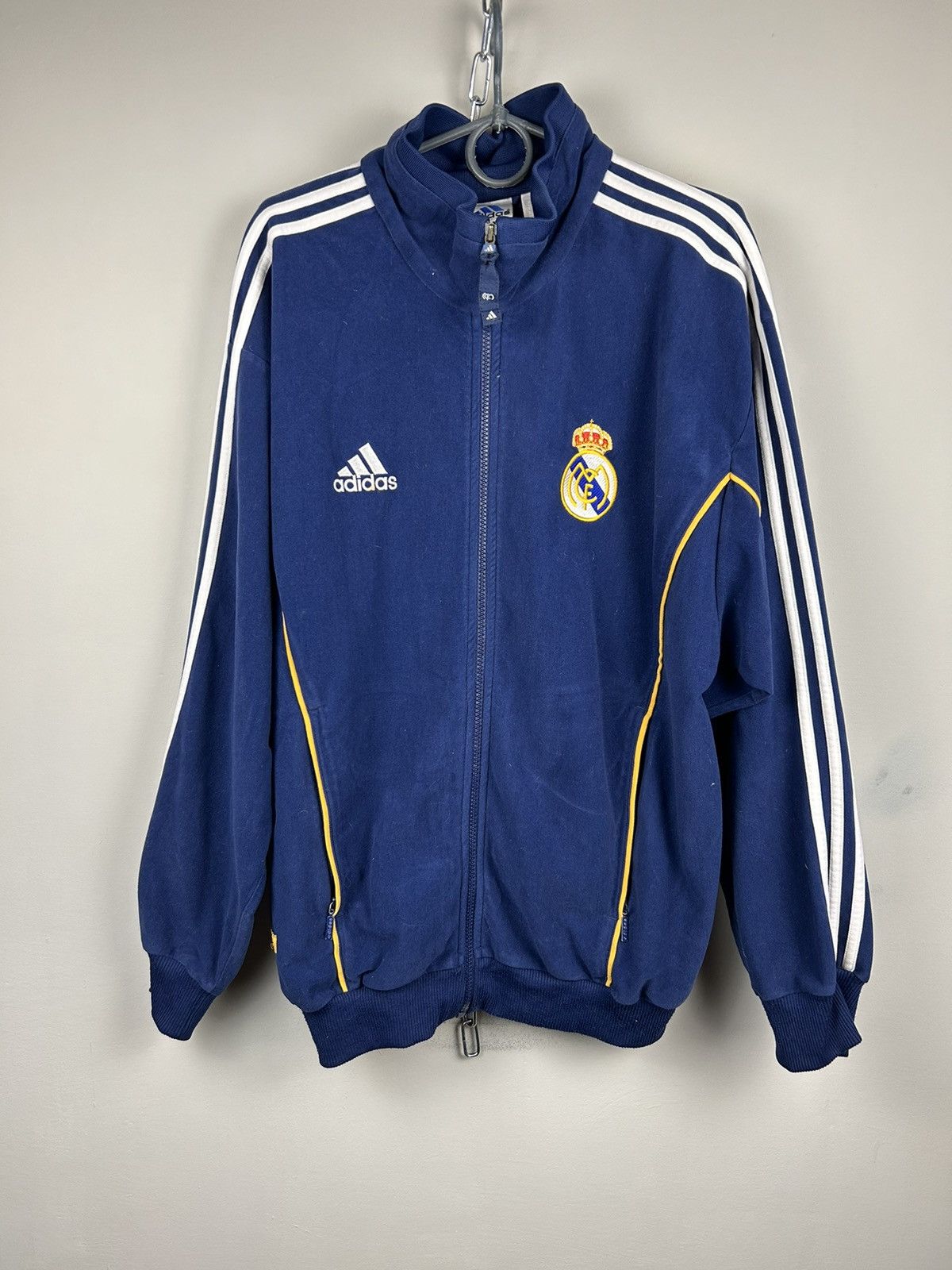 Vintage Vintage 90s Adidas Real Madrid Zip Jersey Rare Size US M / EU 48-50 / 2 - 1 Thumbnail
