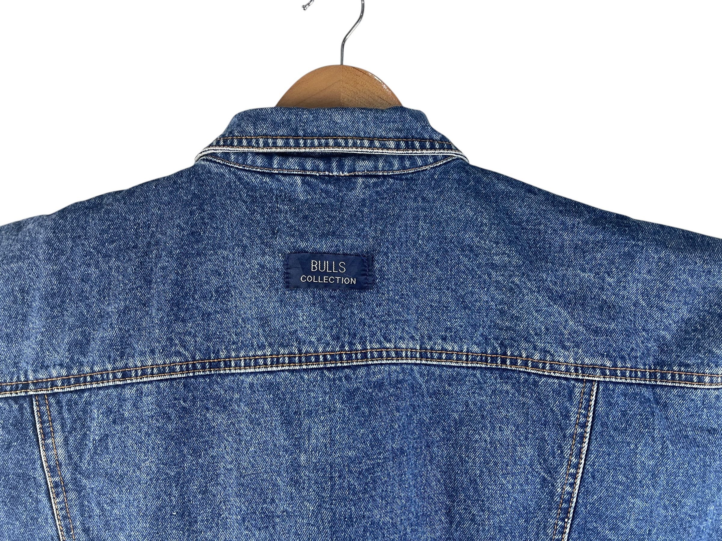 Vintage Bradford Bulls Collection Denim Vest Cut-Off Trucker Jacket Size US L / EU 52-54 / 3 - 10 Thumbnail
