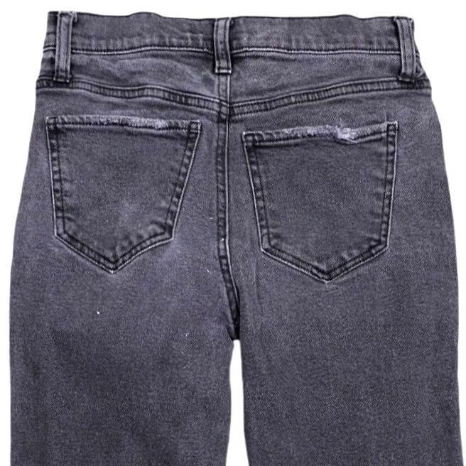 Vintage SO Jeans Womens Mom Jean Black Denim Distressed High Rise Size 0 24W Size 25" / US 0 / IT 36 - 3 Thumbnail