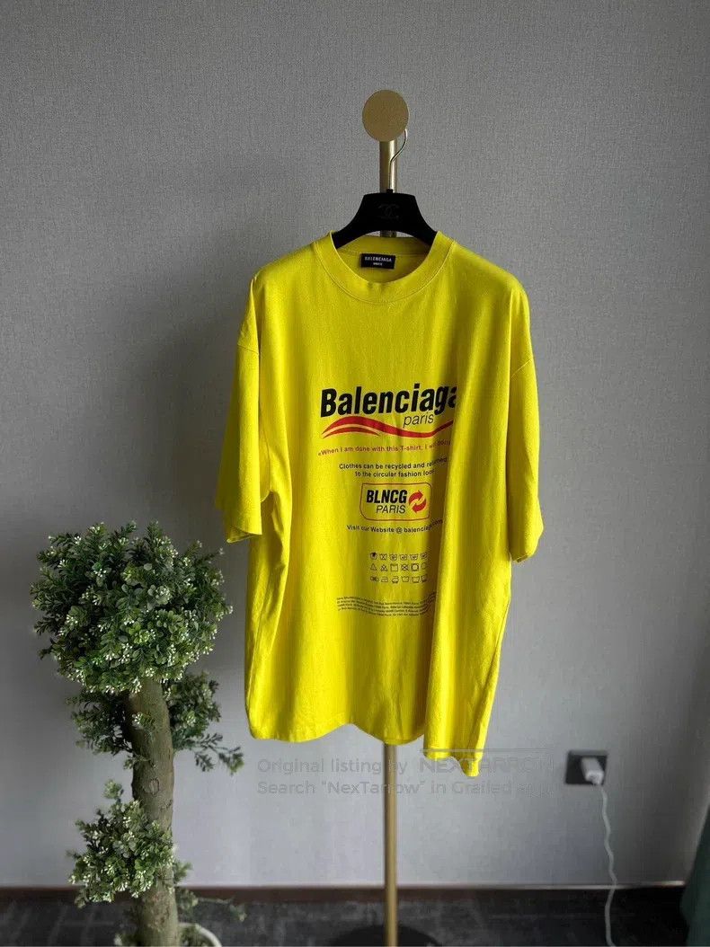 Balenciaga Balenciaga Eco Cola Wave Letter Logo Short Sleeve T-Shirt Size US XXS / EU 40 - 1 Thumbnail