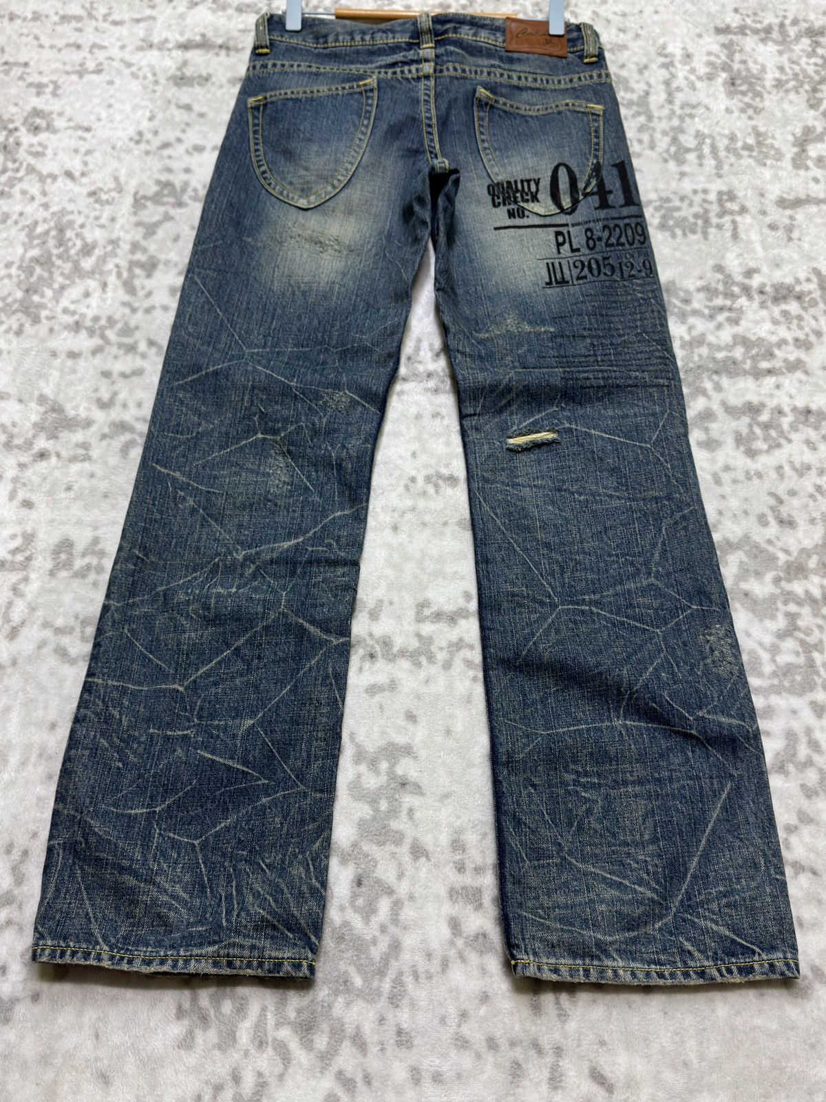Undercover Vintage CO&LU Clawmark Distressed Back Pocket Print Denim Size US 29 - 12 Thumbnail