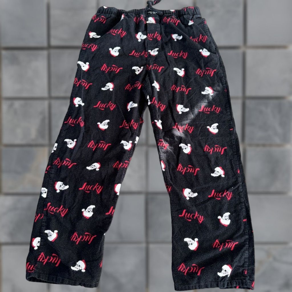 Lucky Brand Lucky Brand Pajama Bottoms Skull Christmas Print Black 32x26 Large Men L Christmas Skull Print Black Pajama Pants 32x26 Large Mens Size US 33 - 1 Thumbnail
