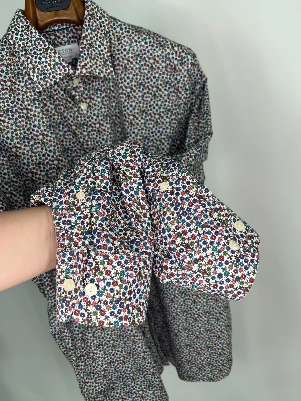 Eton Eton Contemporary Men's Casual Shirt Multicolor Floral XXL Size US XXL / EU 58 / 5 - 8 Thumbnail