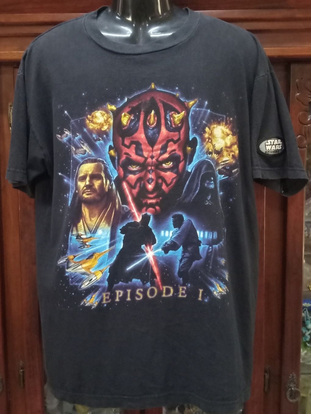 Star Wars × Vintage Vintage 90s Star Wars : Episode I – The Phantom Menace Movie Size US L / EU 52-54 / 3 - 2 Thumbnail
