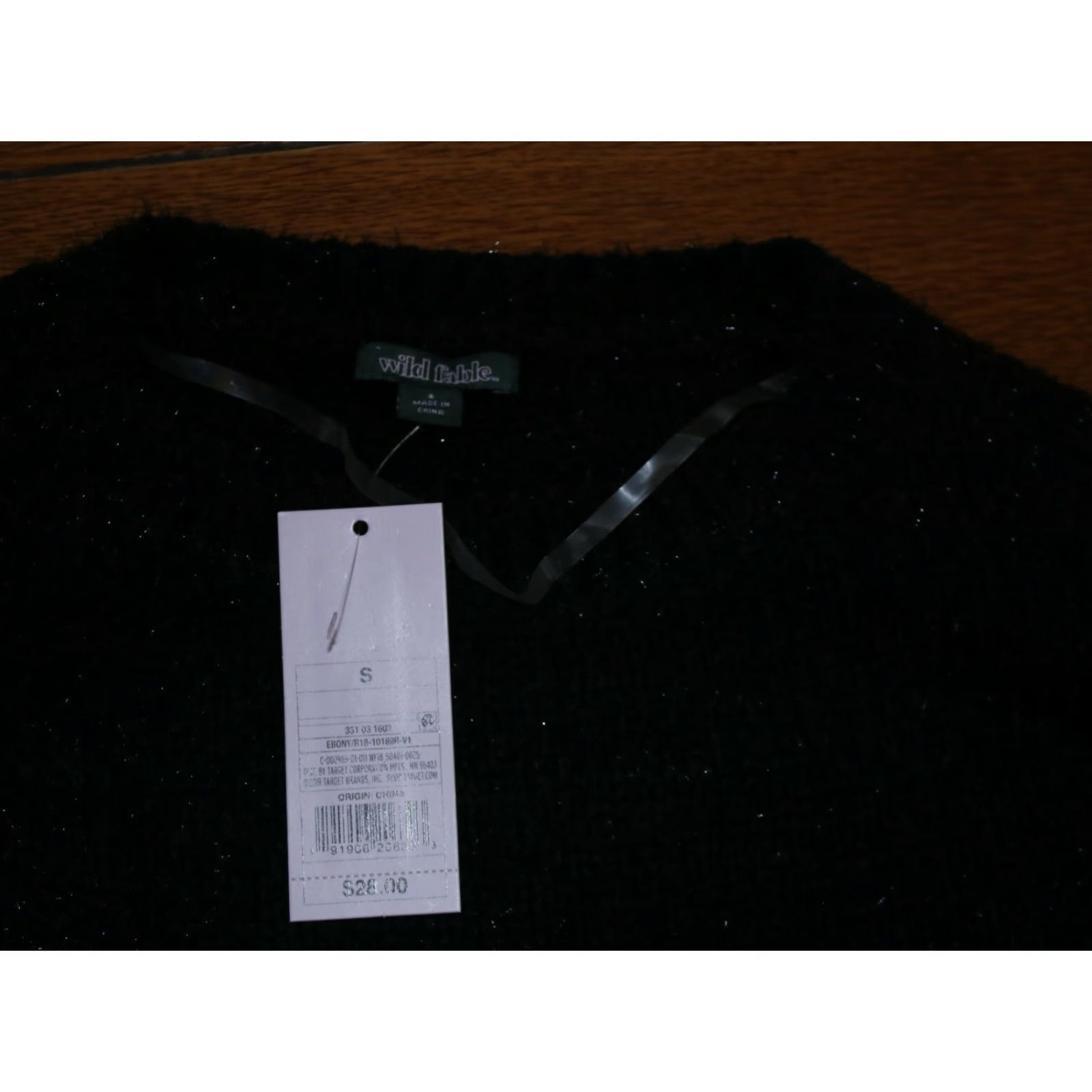 Vintage Wild Fable Sparkly Ultra Soft Sweater Women's SZ S Long Sleeve Pullover Black Size S / US 4 / IT 40 - 6 Thumbnail