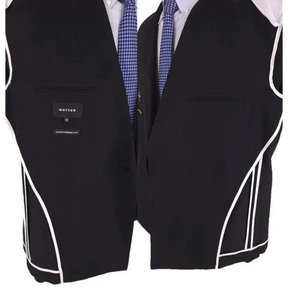 BOTTER Botter Wool Tricot Sleeve Blazer 50 40 M Mens Black Avant Size 40R - 12 Thumbnail