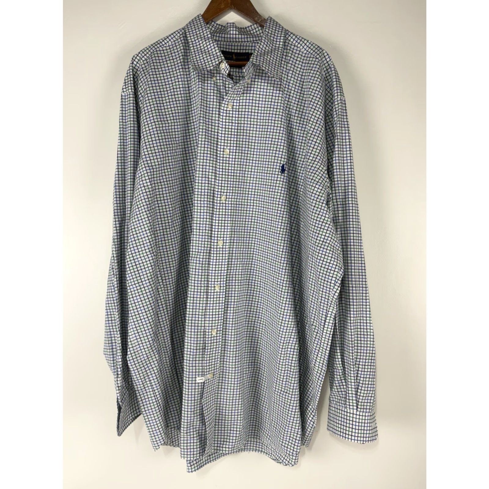 Ralph Lauren Ralph Lauren Dress Shirt Men’s 3XLT Button-Down Plaid 100% Cotton Multicolor Long Sleeve Size 48R - 2 Thumbnail