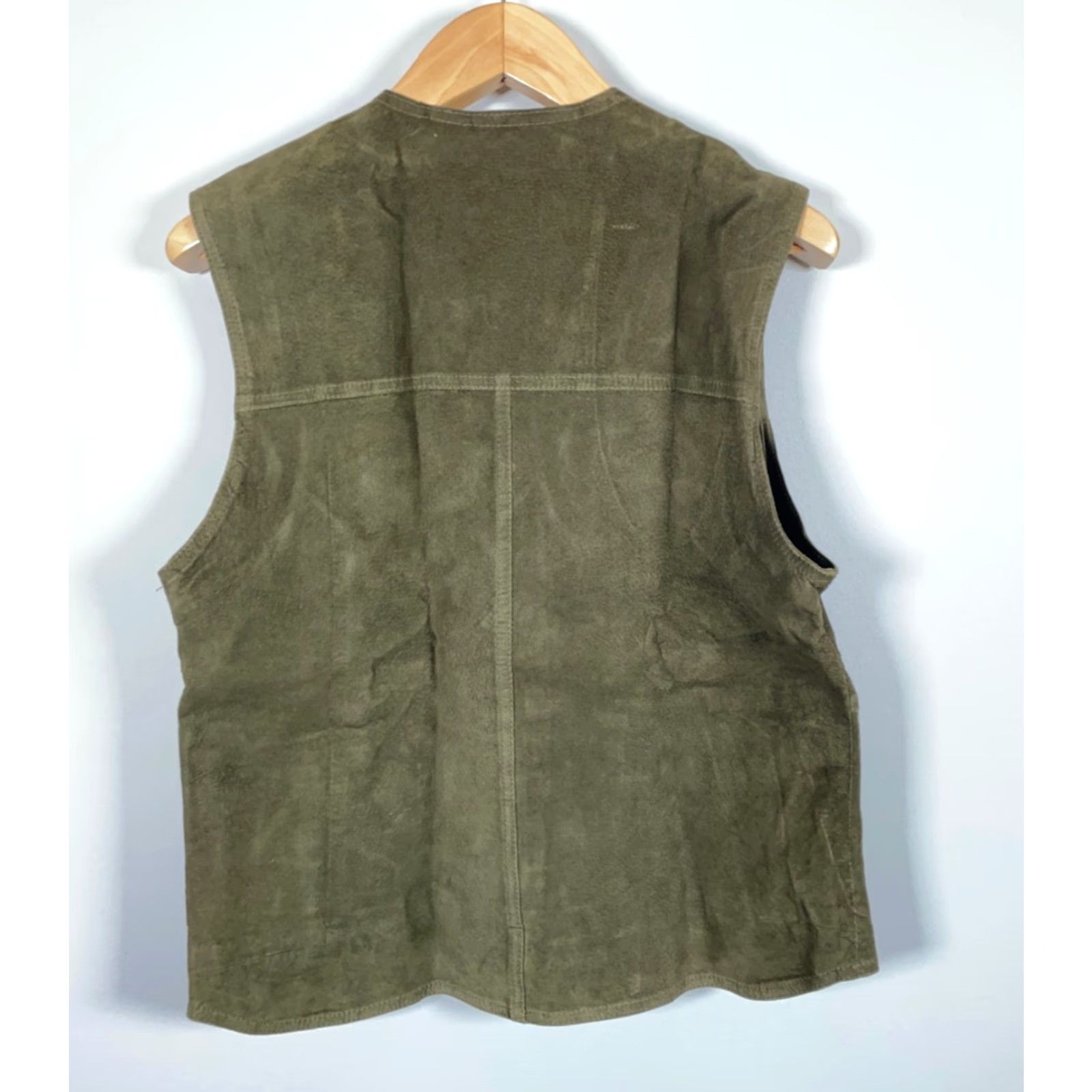 Vintage VINTAGE Jax Pig Suede Vest Women's 6 / Medium Green Canada Made Biker Outdoor Zip Up VTG Size M / US 6-8 / IT 42-44 - 2 Thumbnail