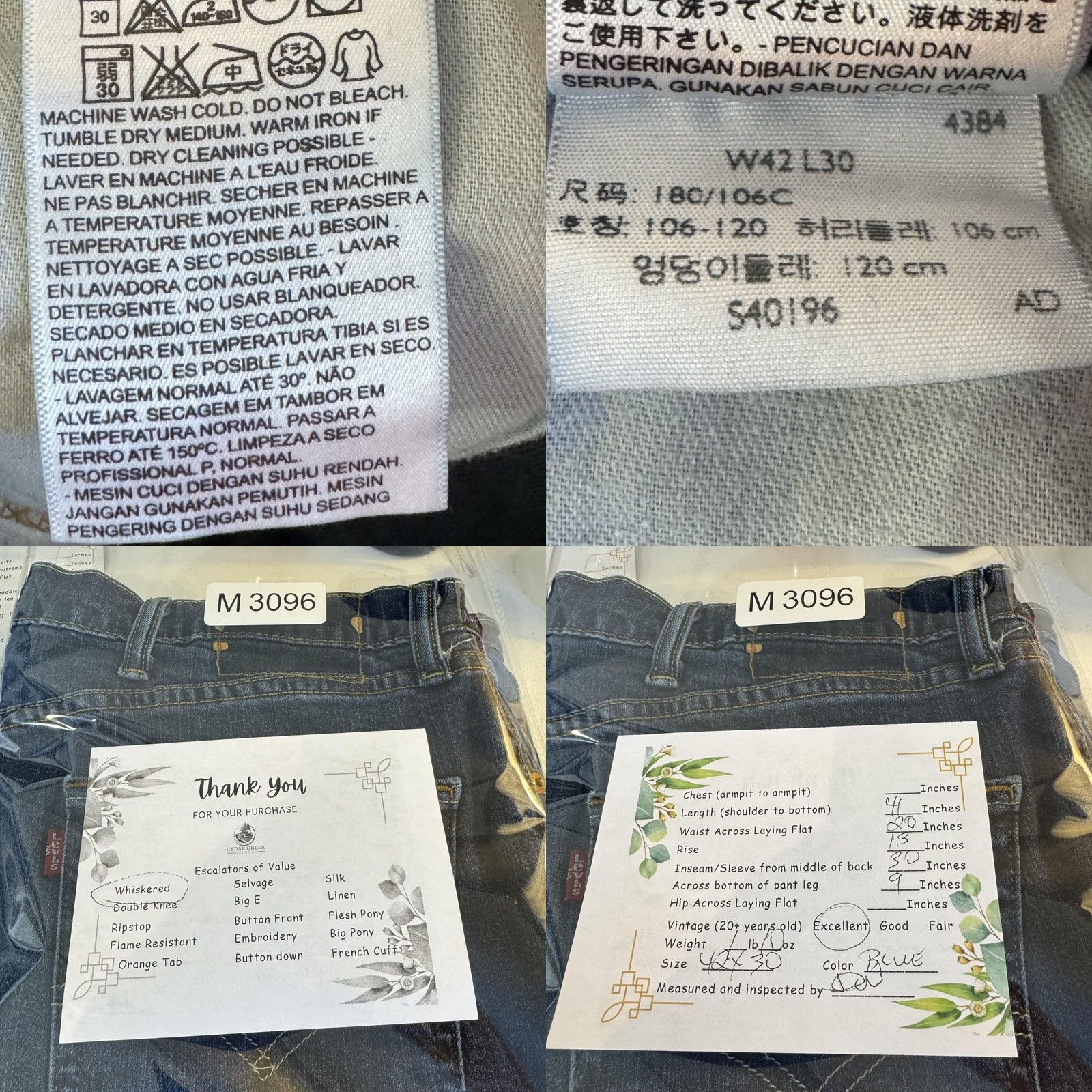 Levi's Levi'S Jeans Mens 42x30 Blue Stretch Denim Straight Leg Medium Wash Casual - Great Condition Size US 42 / EU 58 - 8 Thumbnail
