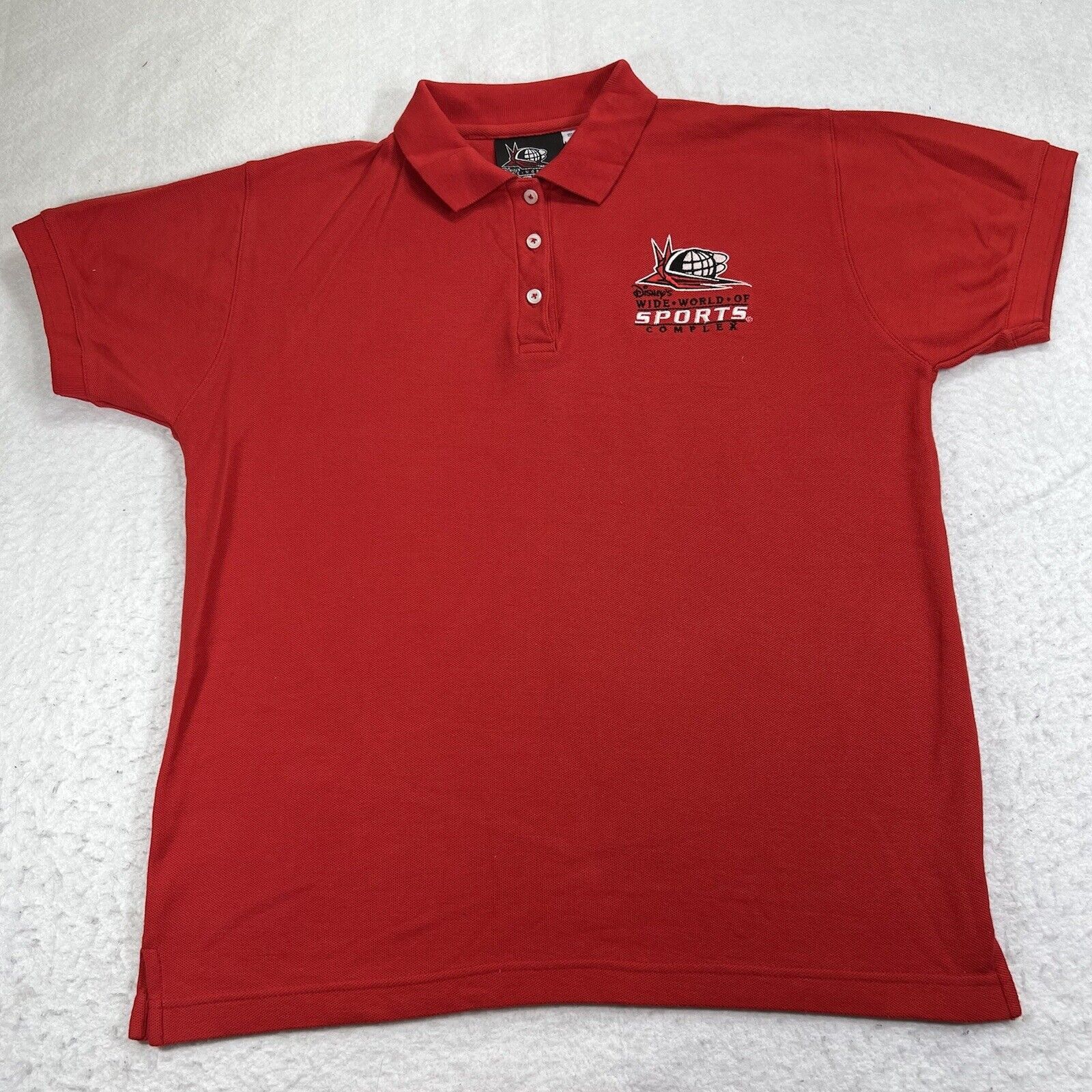 Disney Disney ESPN Wide World of Sports Medium Red Polo Shirt Size US M / EU 48-50 / 2 - 1 Thumbnail