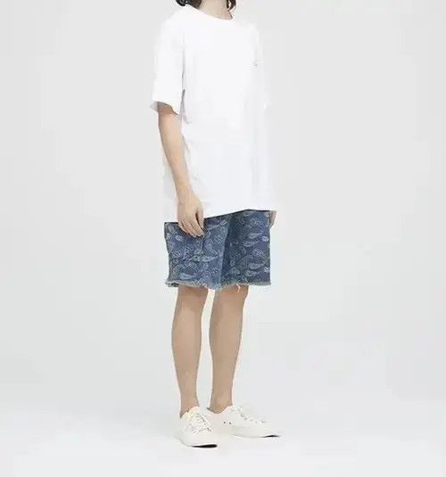 Japanese Brand 20SS Indigo Union Japan Blue Bandana Worker Shorts Size US 31 - 2 Thumbnail