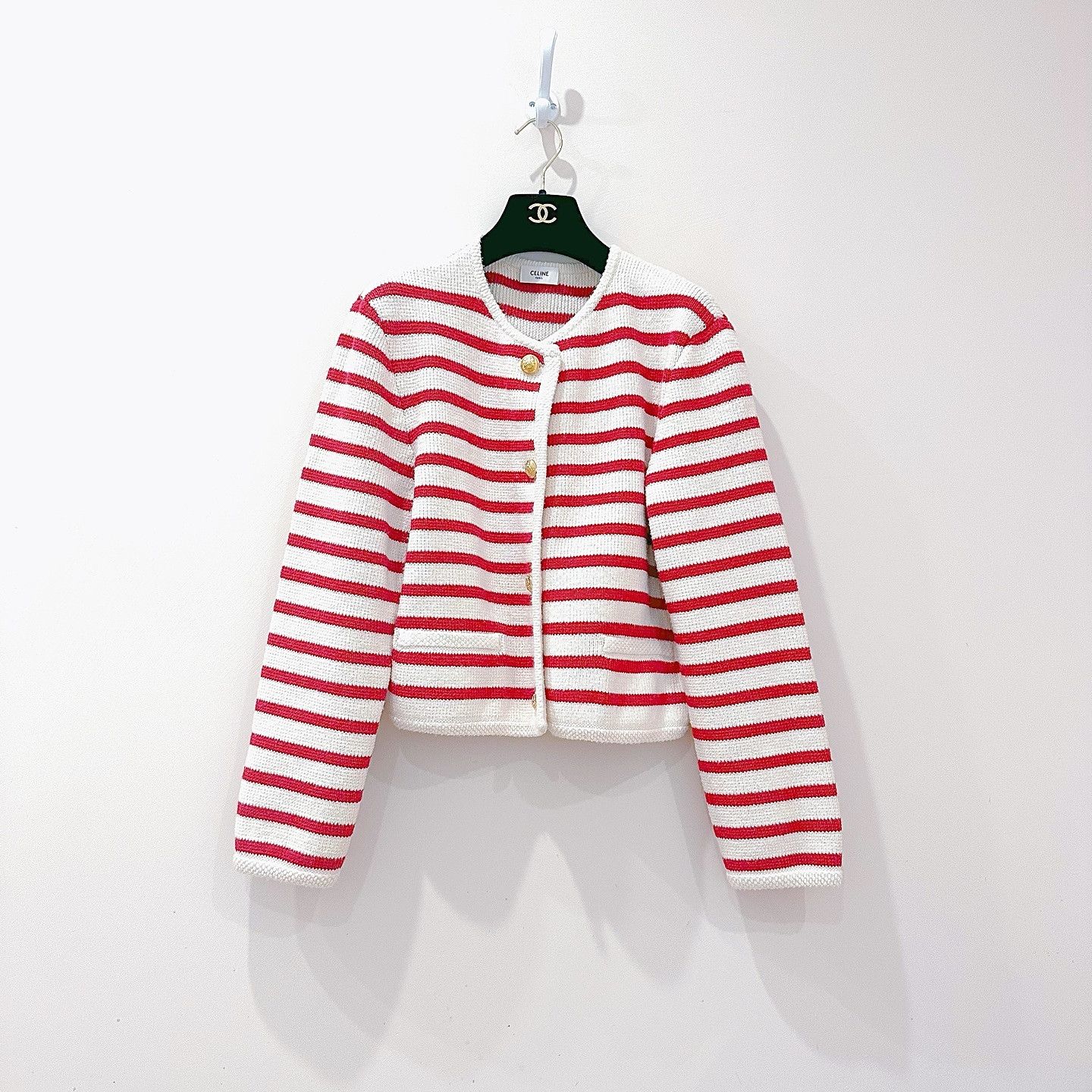 Celine Celine Striped Button-Up Sweater Size M Size M / US 6-8 / IT 42-44 - 1 Thumbnail