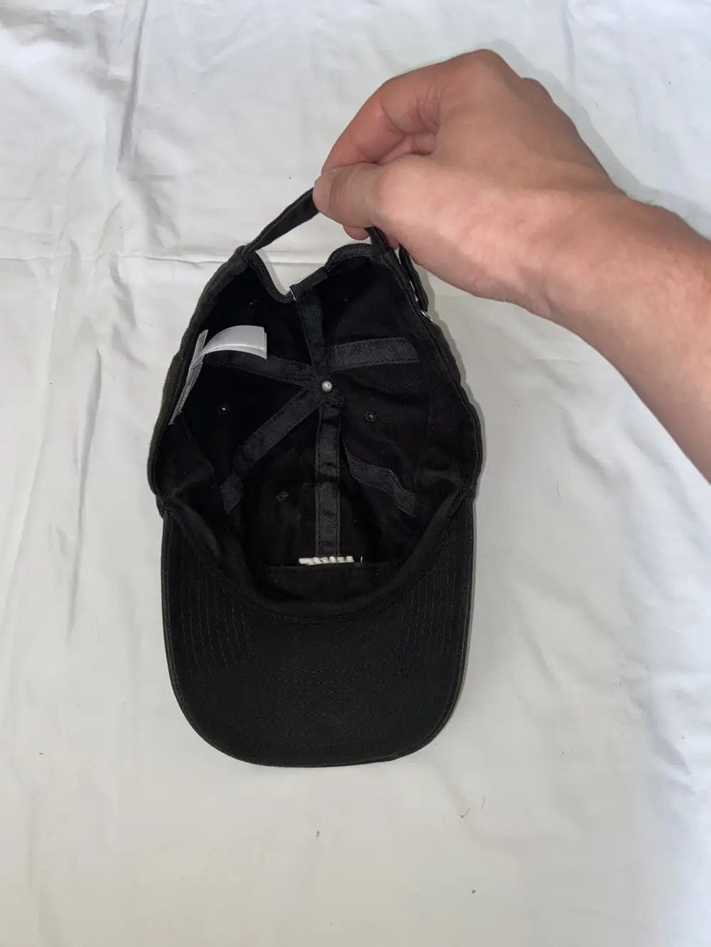 Nike VINTAGE BLACK Y2K NIKE BASEBALL CAP HAT CENTRE LOGO DRILL Size ONE SIZE - 7 Thumbnail