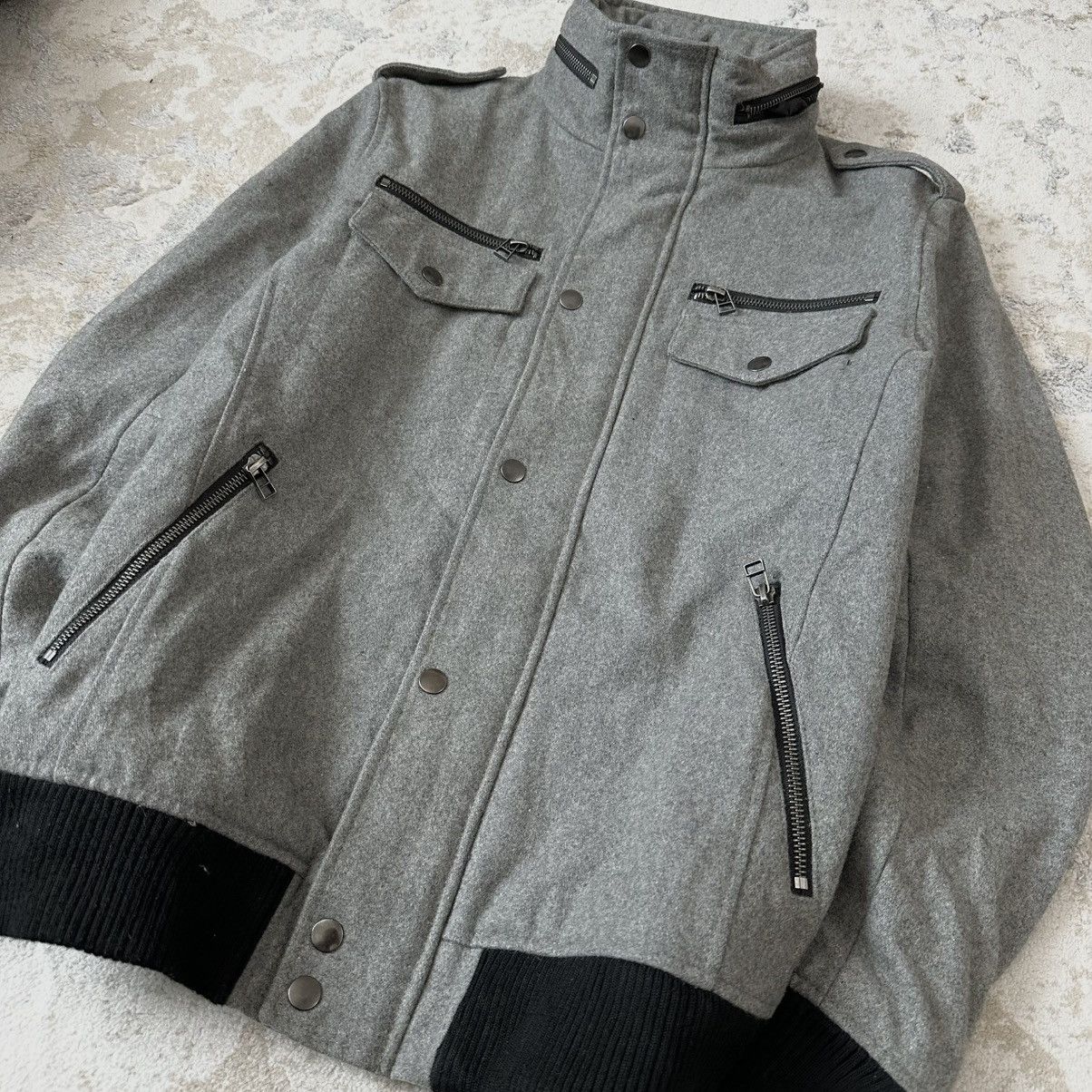 Tornado Mart rare 00s SEMANTIC DESIGN archive military wool bomber jacket Size US L / EU 52-54 / 3 - 3 Thumbnail