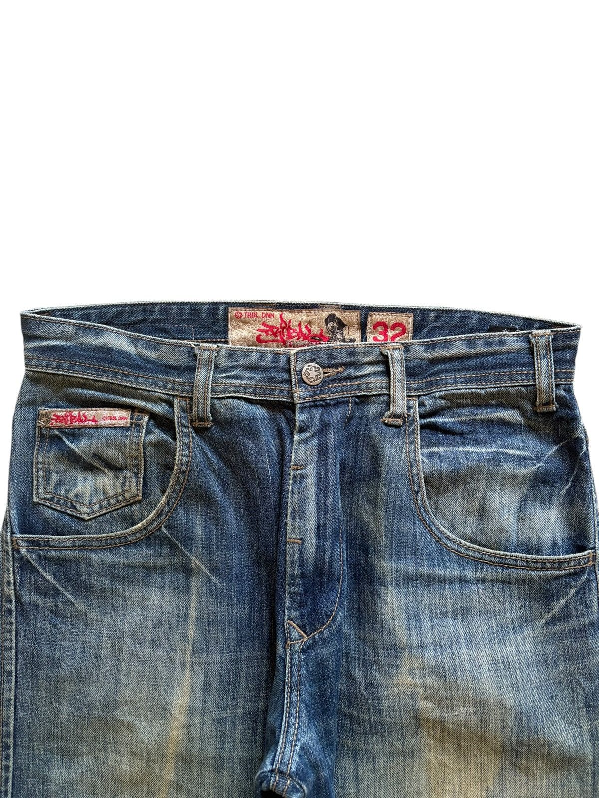 Tribal Streetwear Vintage Japanese Brand Tribal Mud Wash Distress Baggy Jeans Size US 32 / EU 48 - 4 Thumbnail
