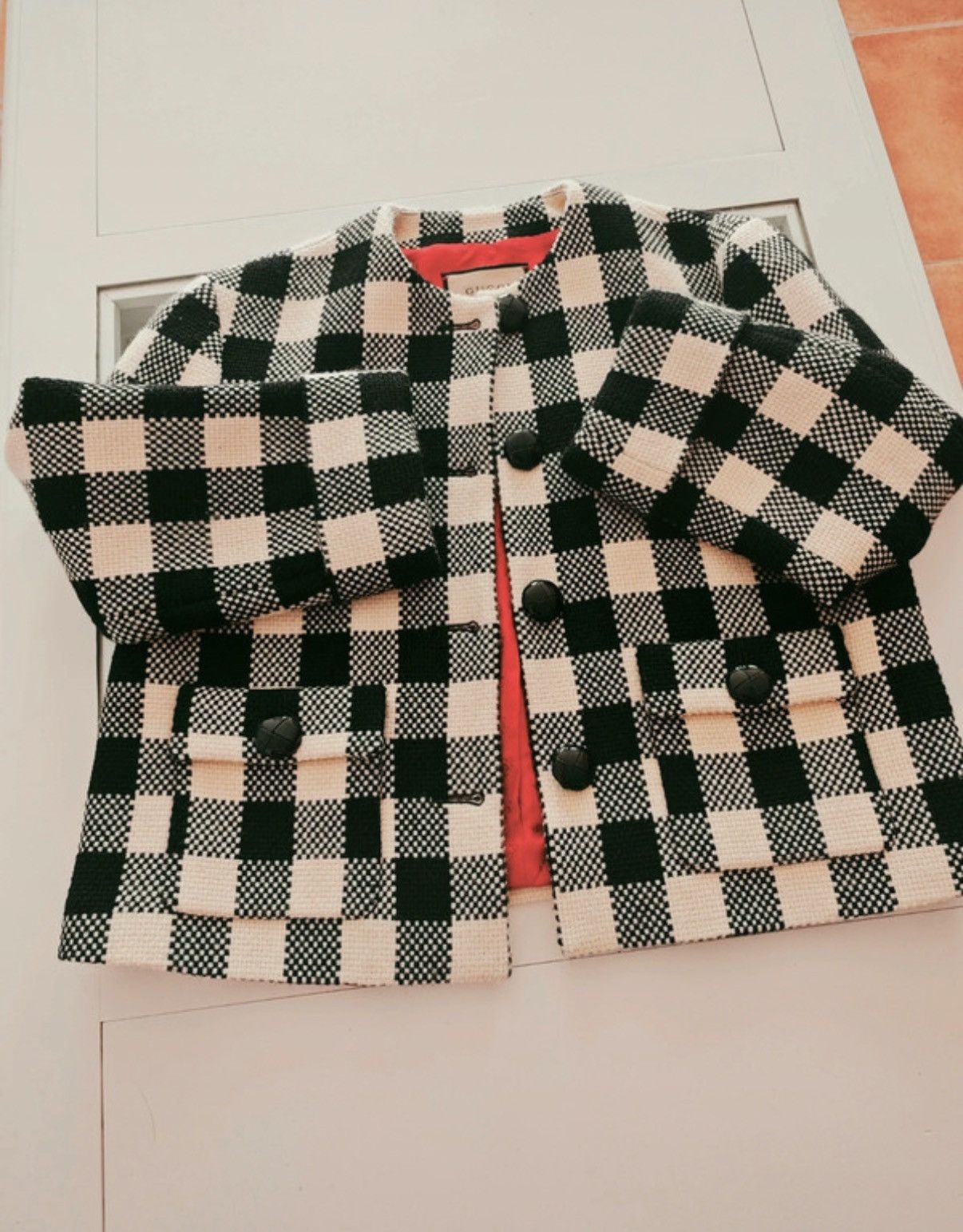Gucci Gucci FW 2023 Gingham tweed blazer Size S / US 4 / IT 40 - 4 Thumbnail