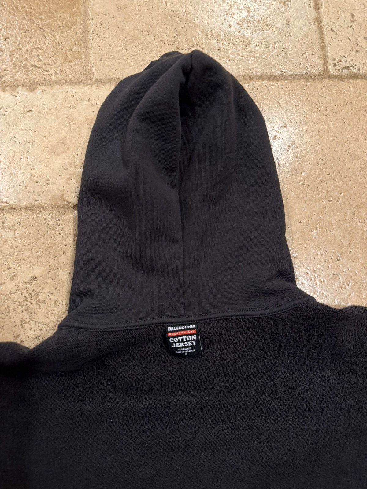 Balenciaga Balenciaga Loop Sports Icon Inside-Out Washed Black Hoodie Size US M / EU 48-50 / 2 - 12 Thumbnail