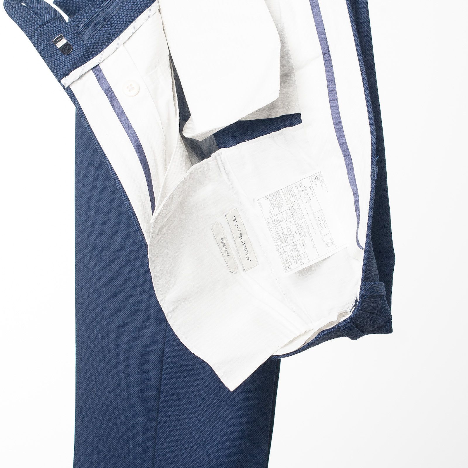 Suitsupply SUITSUPPLY Brescia Flat Front Wool Pants EU50 Size 40R - 4 Thumbnail