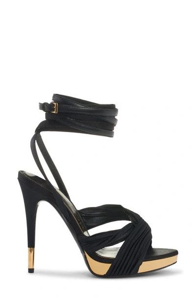 o1loc1c0924 W3256 Platform Sandals in Black