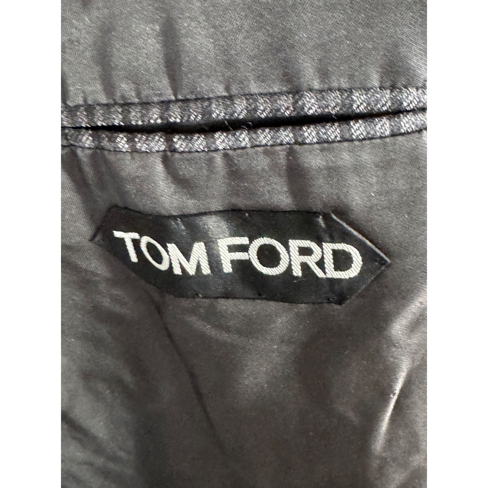 Tom Ford Tom Ford Wool Silk Houndstooth 2Pc Suit 52IT 42R US Gray Size 42R - 9 Thumbnail