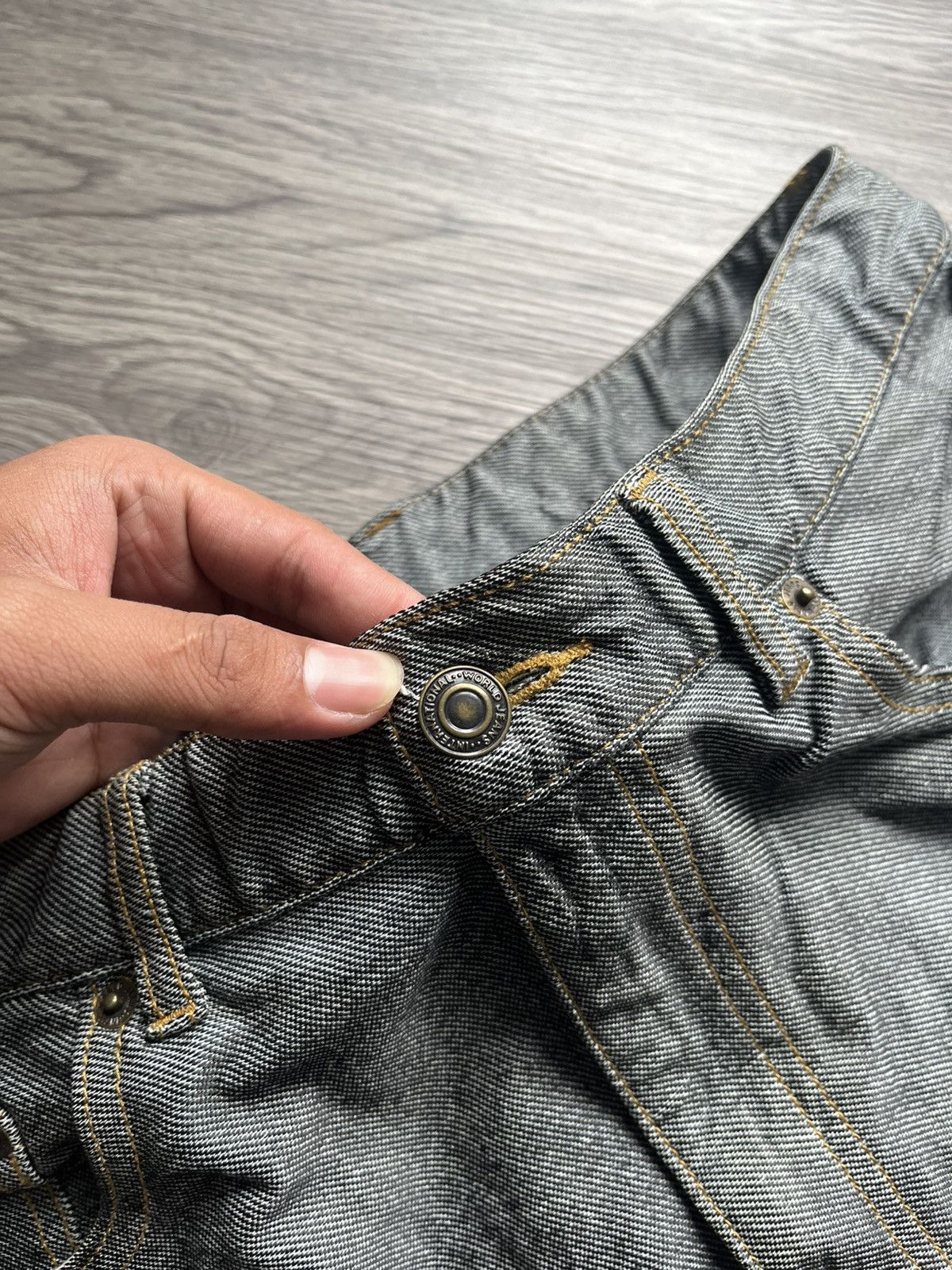 Japanese Brand 2000s Style Comme Le vent Homme Denim Stretch Pants Lgb Size US 31 - 5 Thumbnail