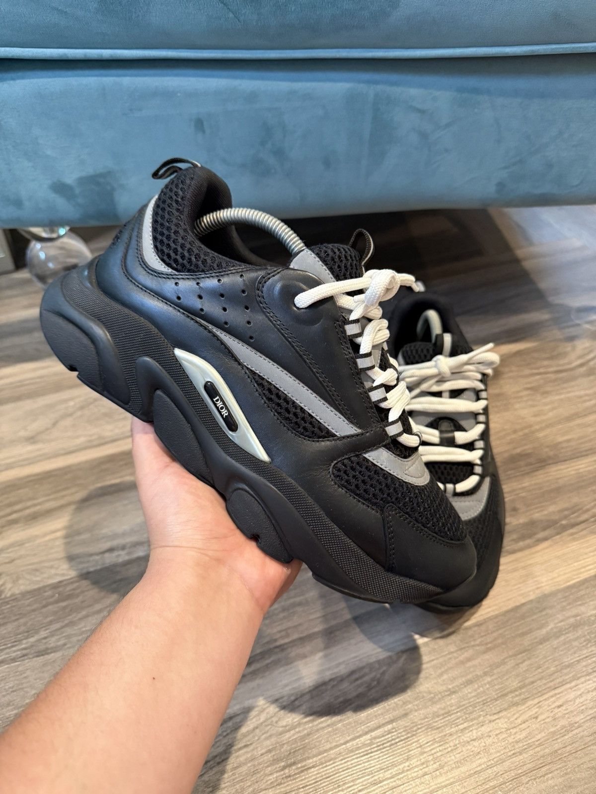 Dior Dior B22 Sneaker black silver Size US 10 / EU 43 - 2 Thumbnail