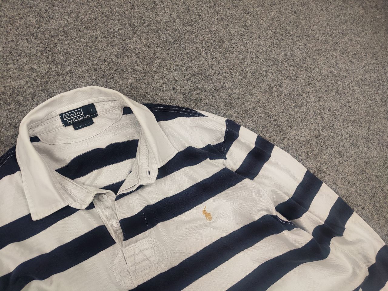 Polo Ralph Lauren Vintage 90's Polo Ralph Lauren Striped Rugby Long sleeve Size US XL / EU 56 / 4 - 5 Thumbnail