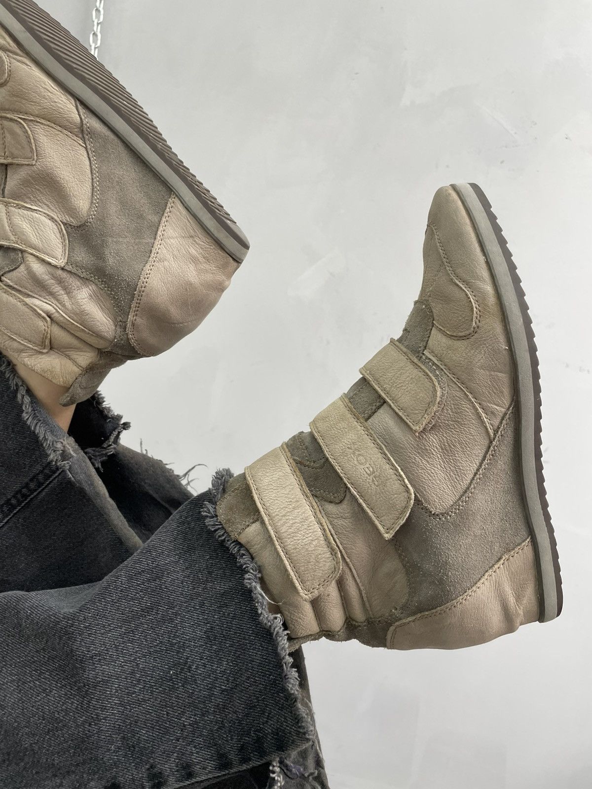 Geox Heel leather boots Isabel Marant style wedge sneakers y2k Size US 9 / IT 39 - 4 Thumbnail