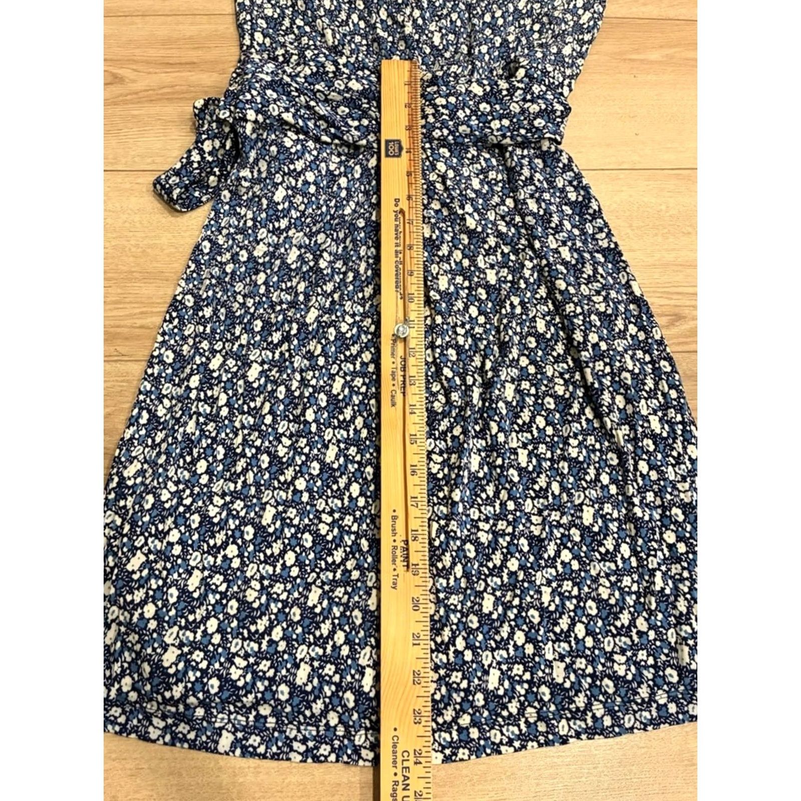 Max Mara Weekend Max Mara Acume Dress Floral Faux Wrap Midi A-Line XL Women’s Blue NWT Size XL / US 12-14 / IT 48-50 - 7 Thumbnail