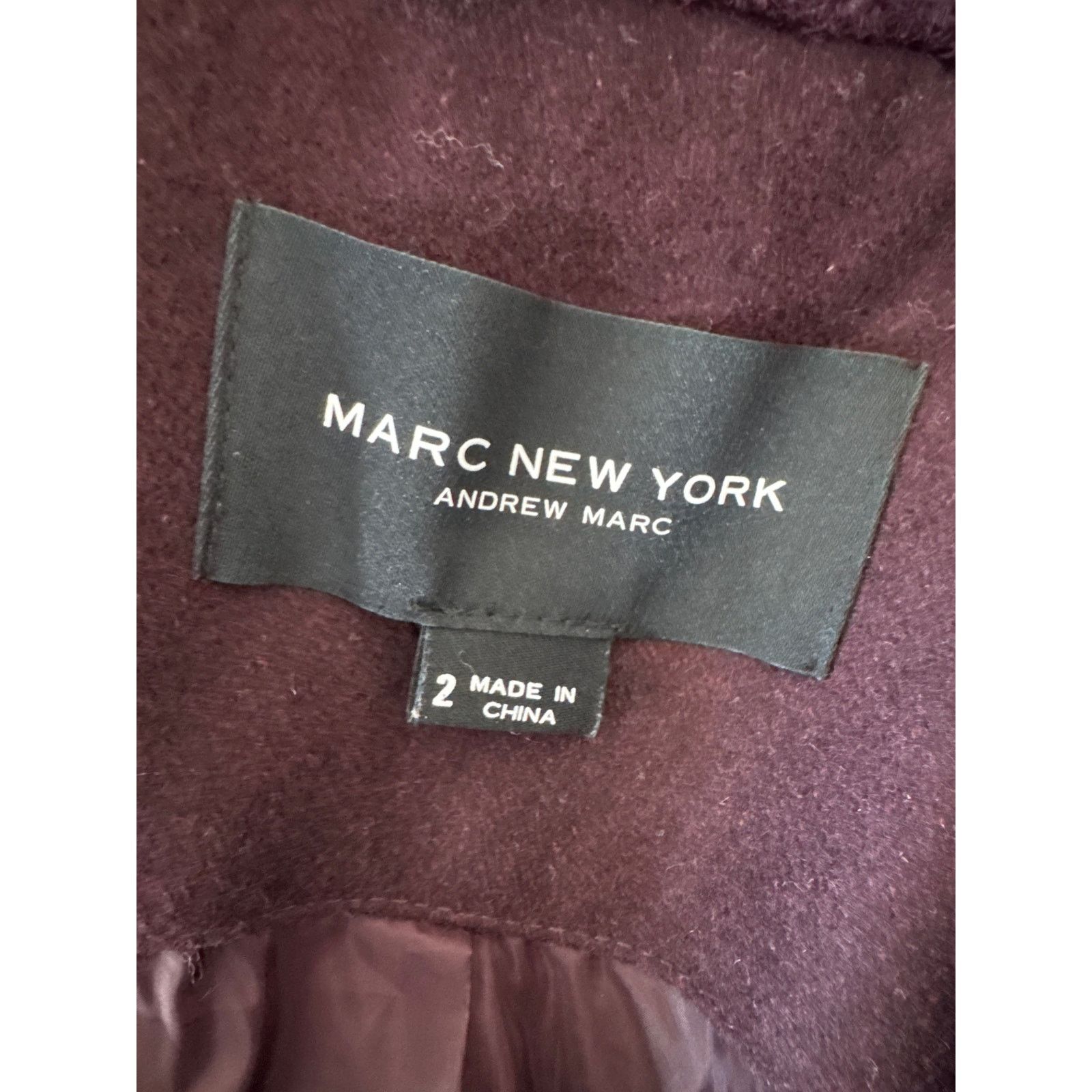 Andrew Marc ANDREW MARC Paige Boucle Wool Blen Coat in Burgundy Size 2 Size XS / US 0-2 / IT 36-38 - 6 Thumbnail