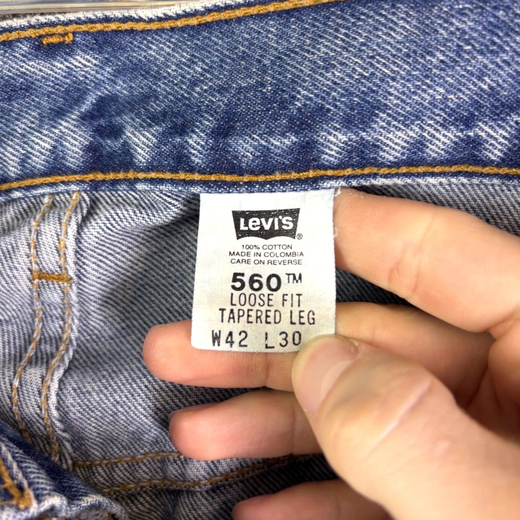 Levi's Levi's 560 Loose Fit Tapered Leg Jeans Mens 42x30 Denim Medium Wash 00560-4891 Size US 42 / EU 58 - 6 Thumbnail
