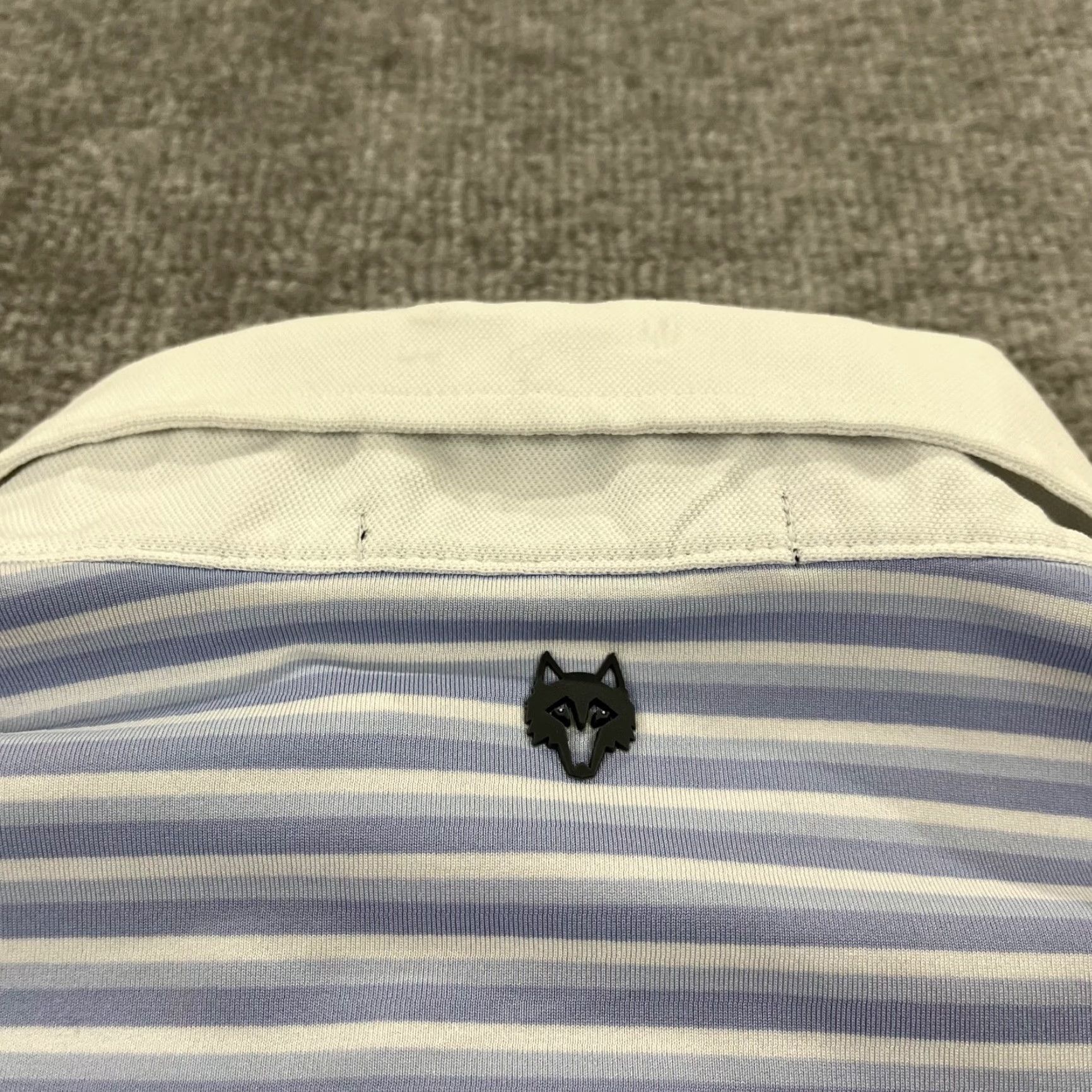 Vintage GREYSON Polo Shirt Mens Large White Purple Striped Golf Performance Kings Creek Shirt Mens Large Greyson Polo Size US L / EU 52-54 / 3 - 3 Thumbnail