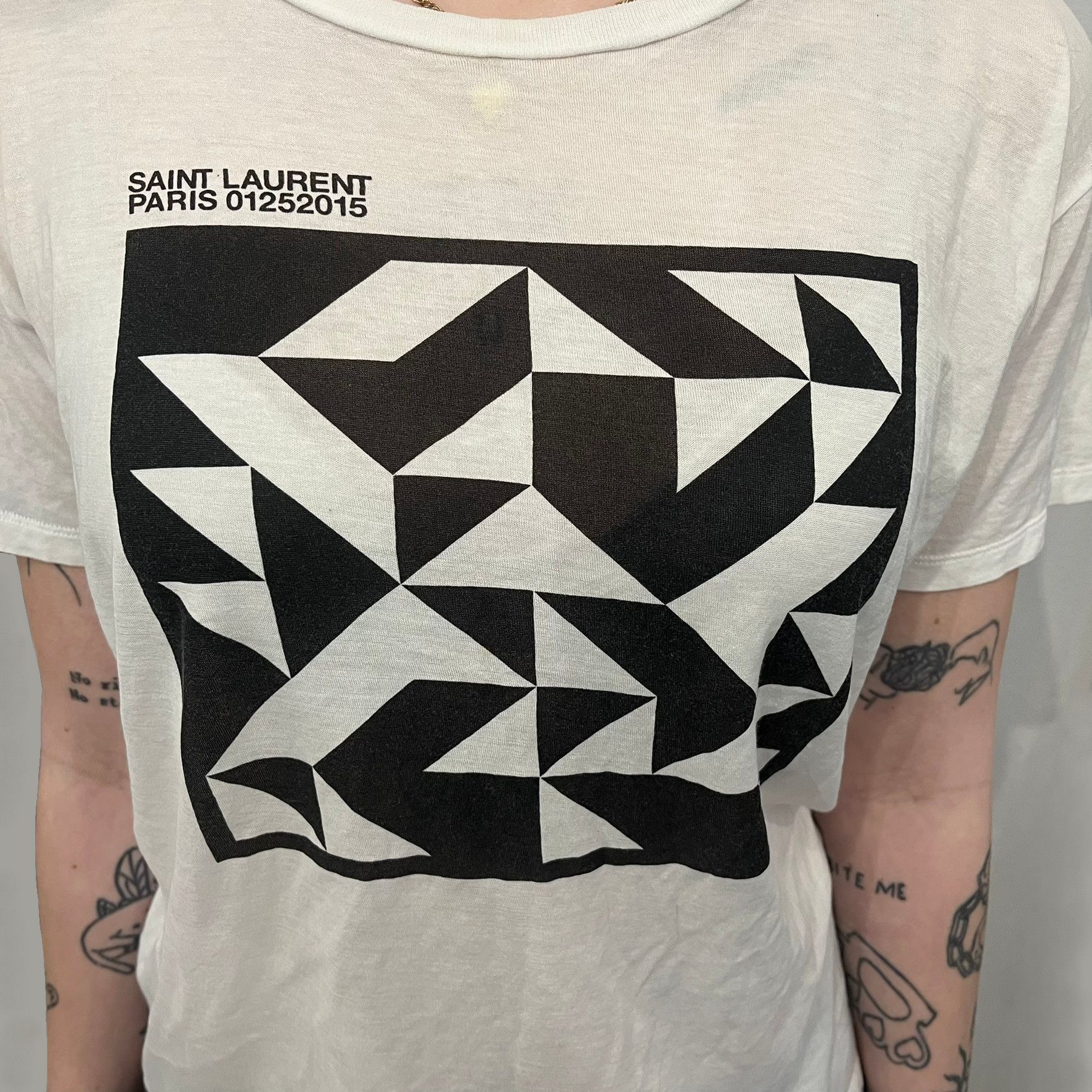 Saint Laurent Paris saint laurent optic hedi slimane aw15 tee Size US M / EU 48-50 / 2 - 2 Thumbnail